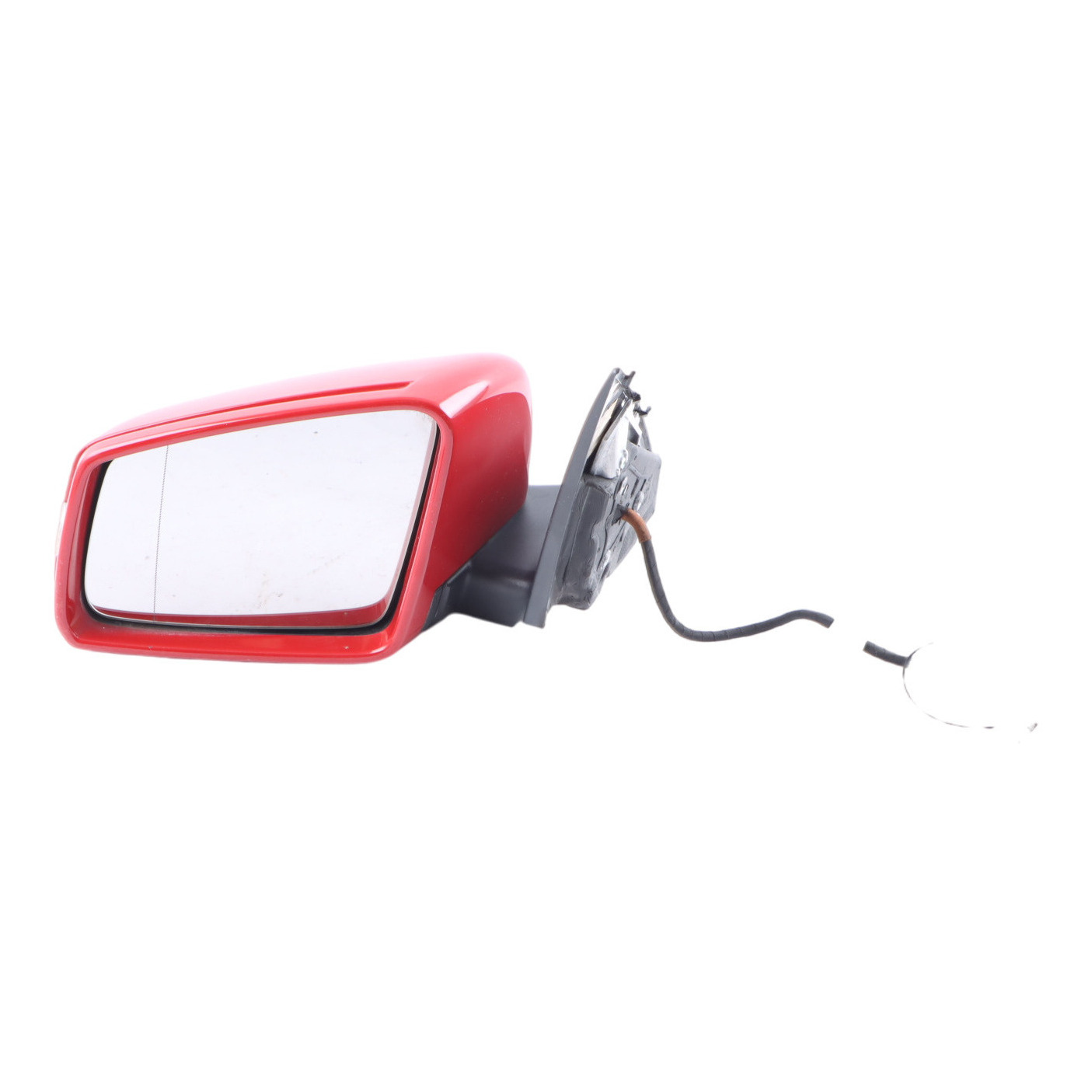 Mercedes W204 Wing Mirror Power Fold Door Left N/S Outside Fire Opal Red - 590