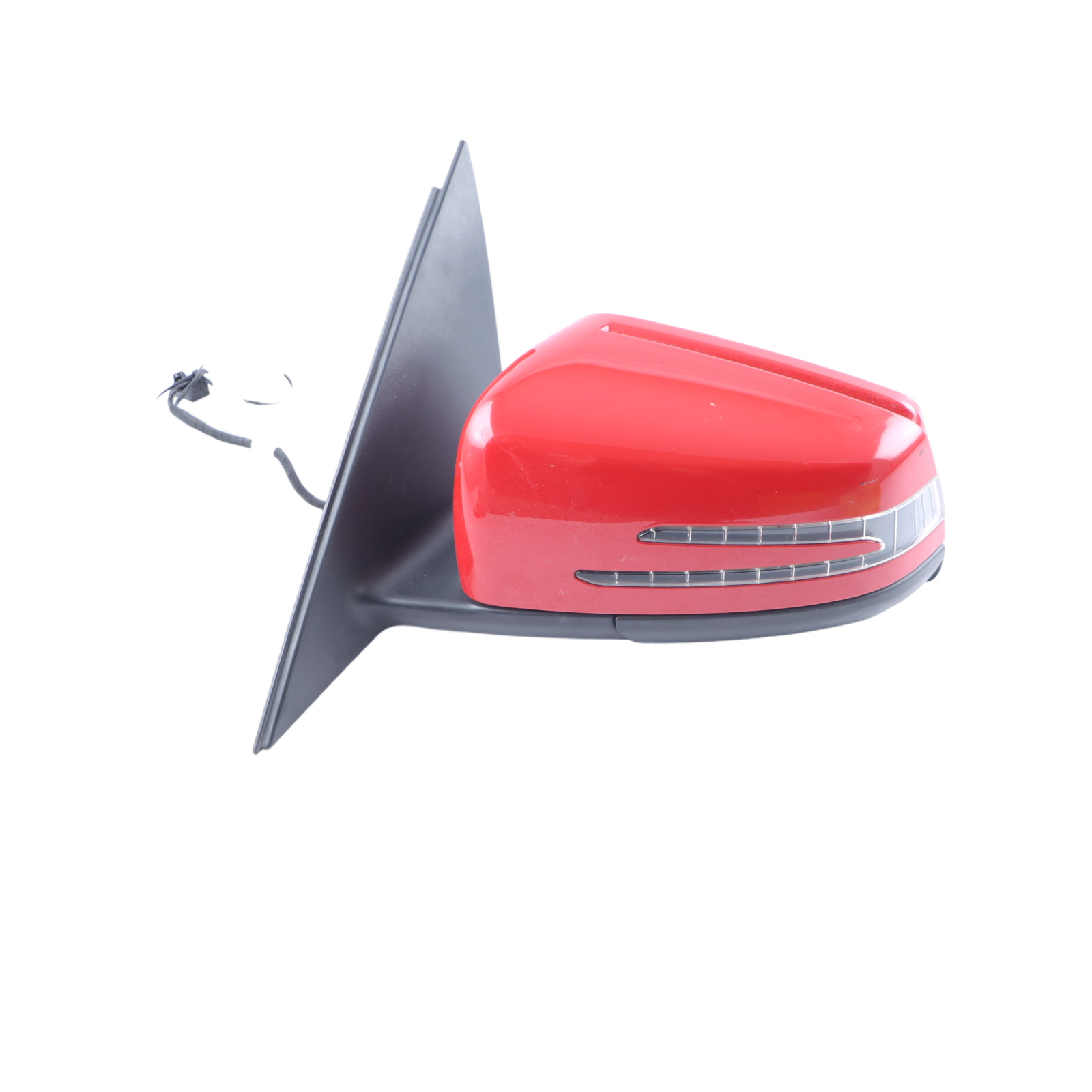 Mercedes W204 Wing Mirror Power Fold Door Left N/S Outside Fire Opal Red - 590