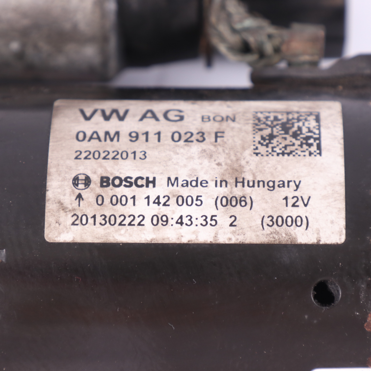 Volkswagen Polo 6R Engine Starter Motor Assembly Unit 0AM911023F