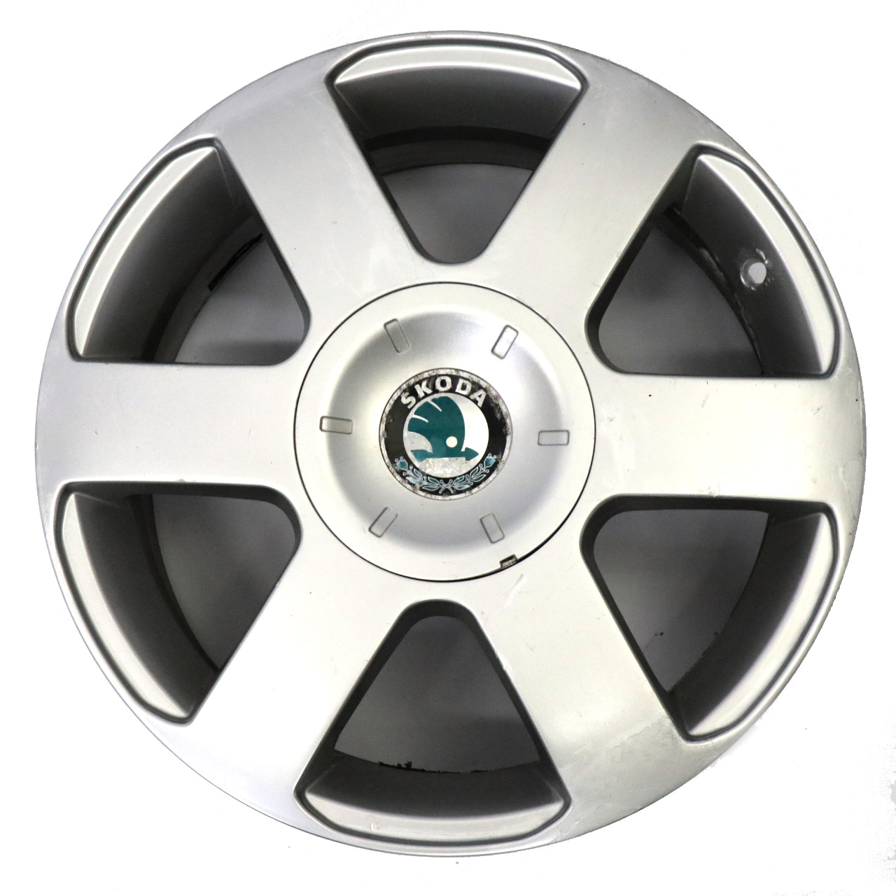 Skoda Octavia II Silver Alloy Wheel Rim 6,5J 16" ET:50 1Z0601025B