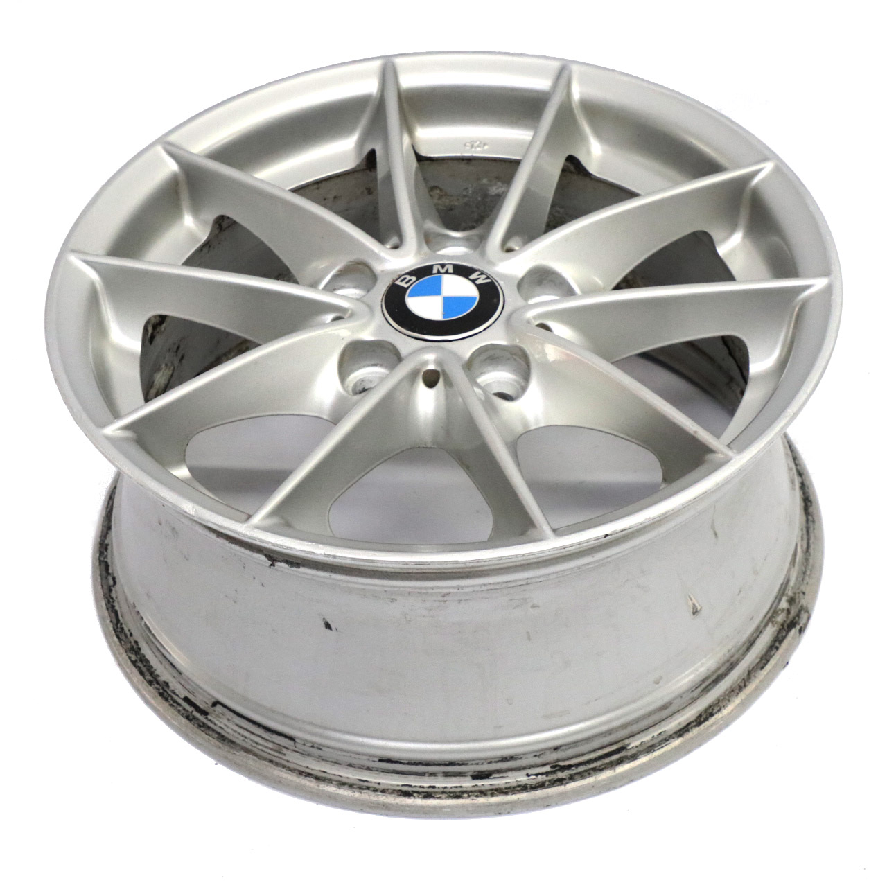 BMW E81 E87 E88 Silver Alloy Wheel Rim 16" 7J ET:44 V-Spoke 360 6795207