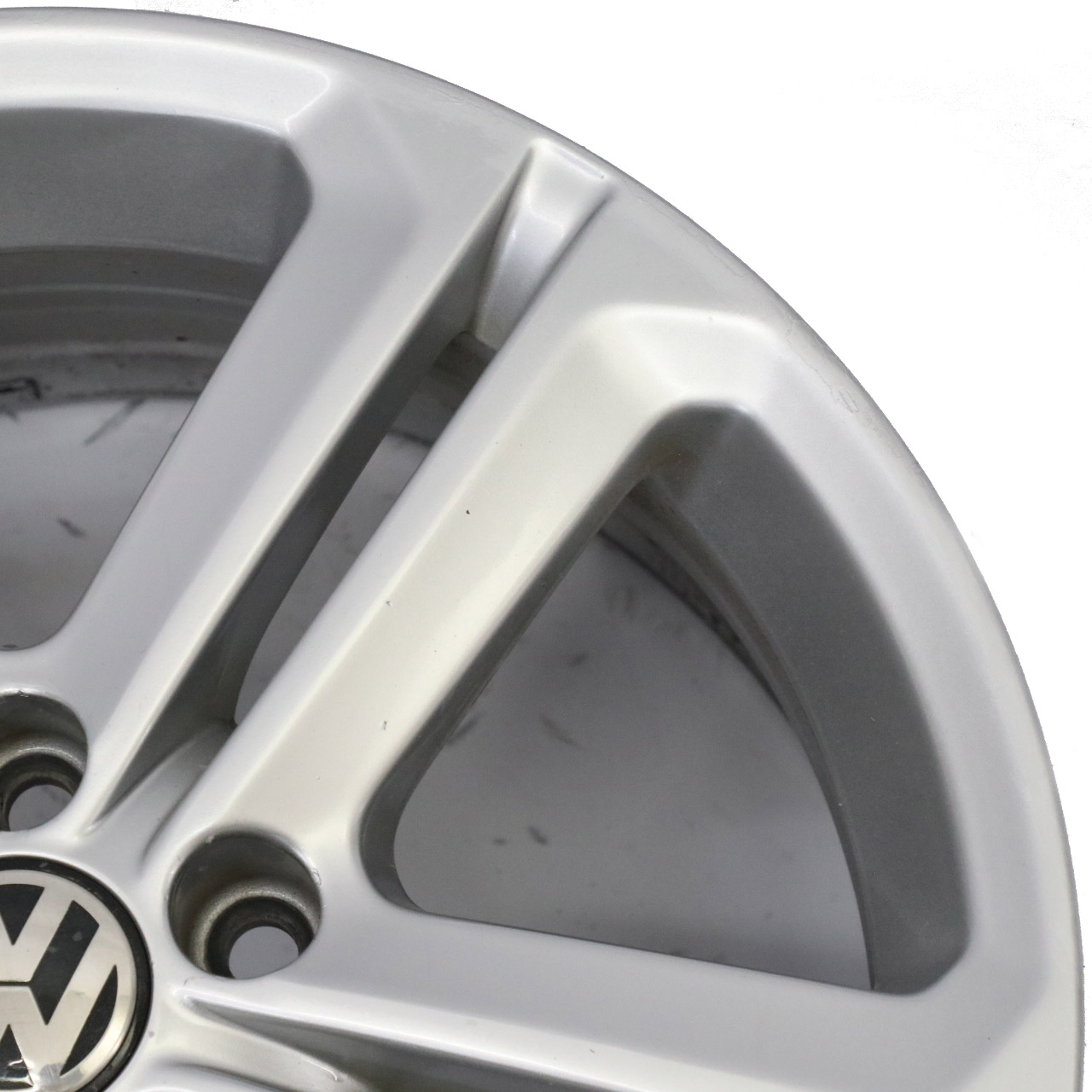 Volkswagen Polo Mk5 6R Silver Alloy Wheel Rim 16" ET:46 7J 6R0601025T