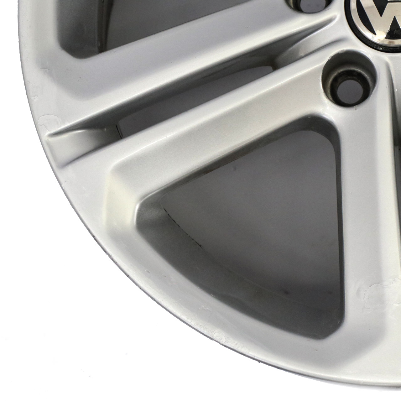 Volkswagen Polo Mk5 6R Silver Alloy Wheel Rim 16" ET:46 7J 6R0601025T