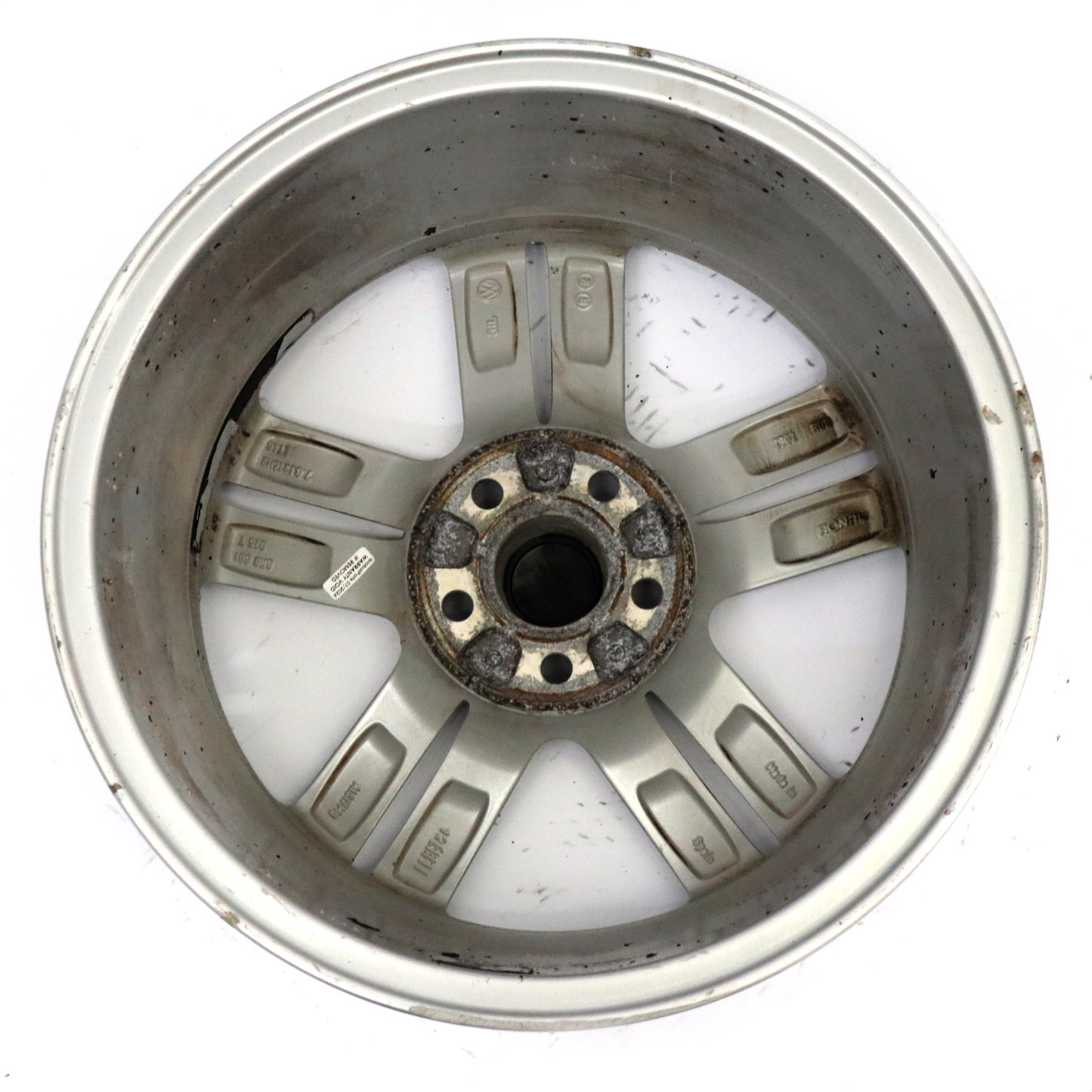 Volkswagen Polo Mk5 6R Silver Alloy Wheel Rim 16" ET:46 7J 6R0601025T