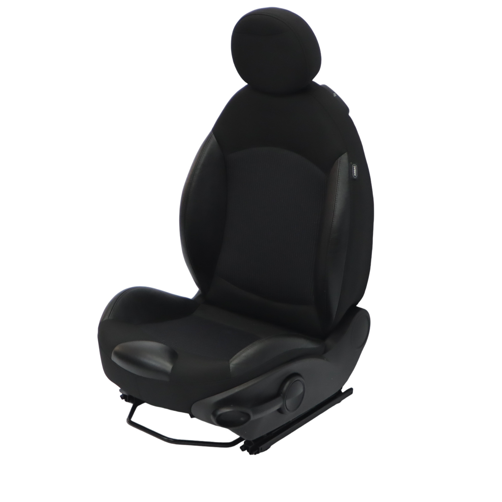 Mini R55 R56 LCI Front Left N/S Seat Sport Black Cloth Leather 