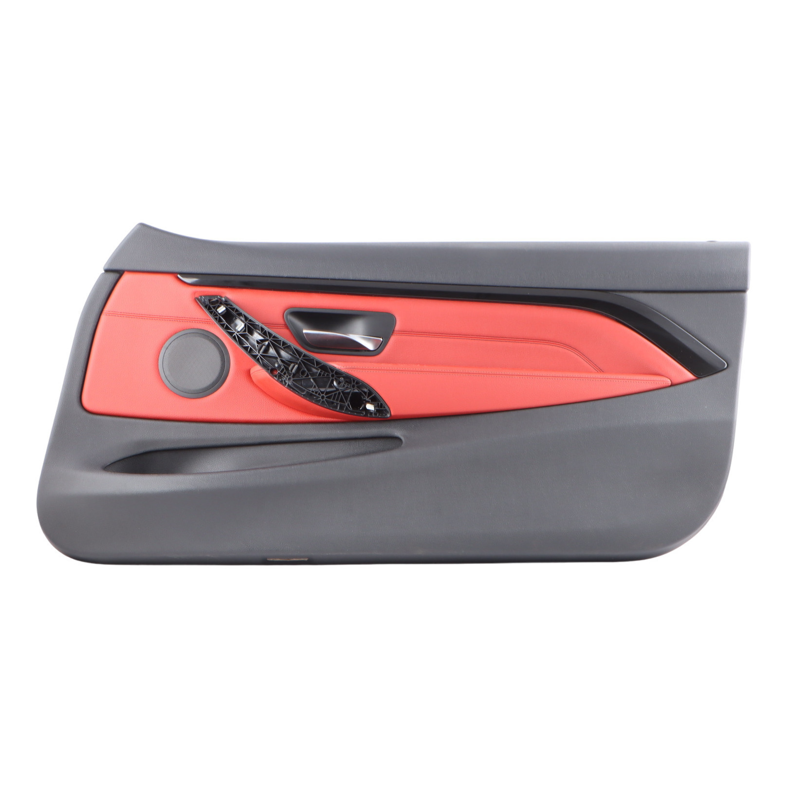 BMW F32 F33 Front Right O/S Door Card Lining Panel Black Red Leather Dakota