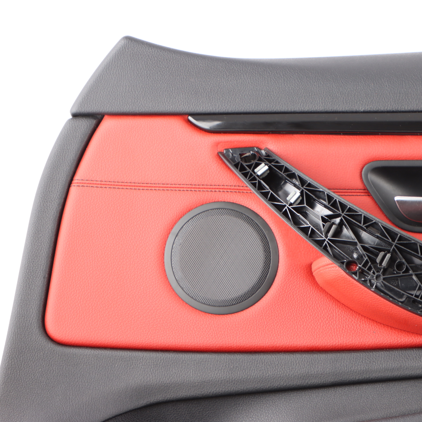 BMW F32 F33 Front Right O/S Door Card Lining Panel Black Red Leather Dakota