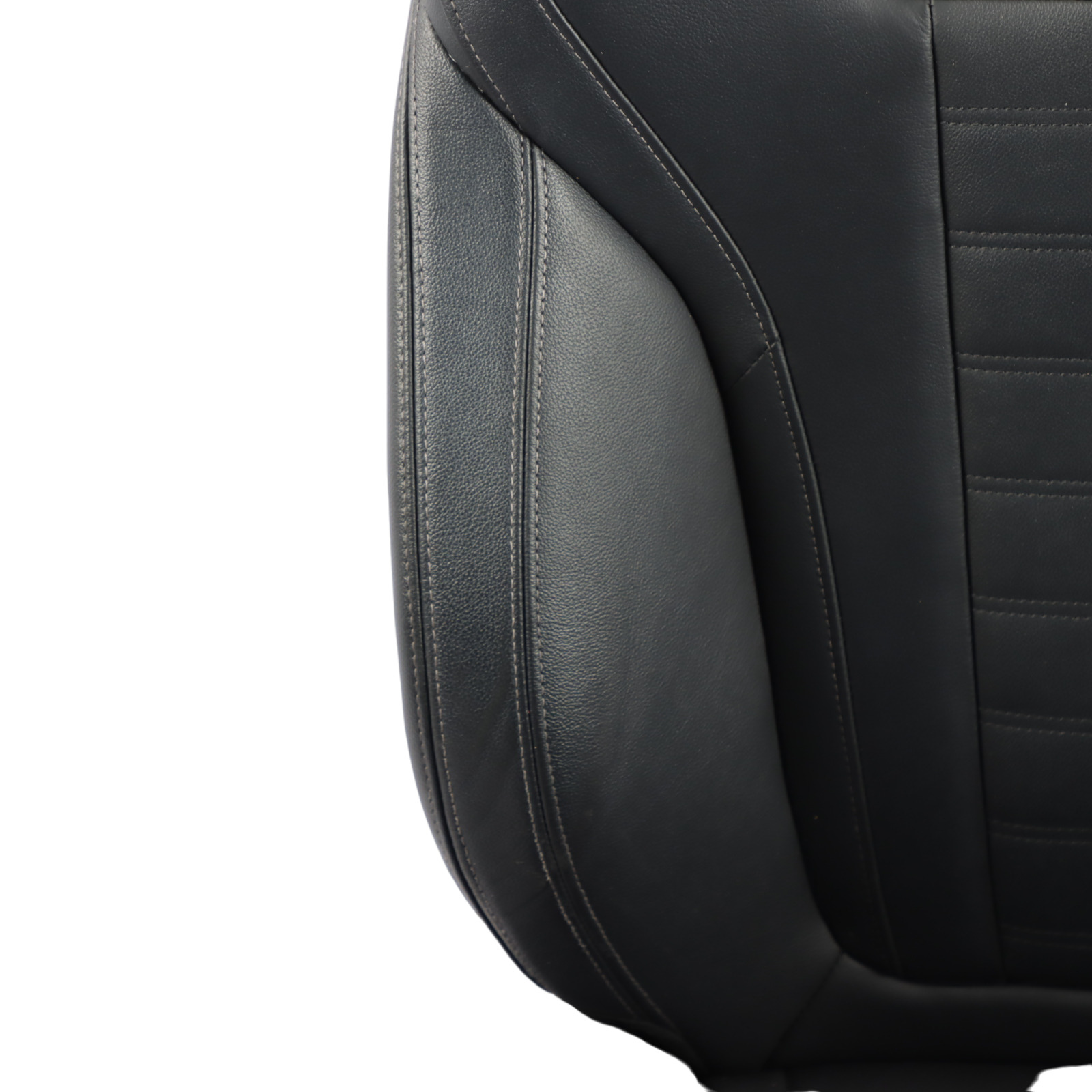 BMW X3 G01 Front Seat Sport Heated Right O/S Leather Vernasca Black Gray Threads