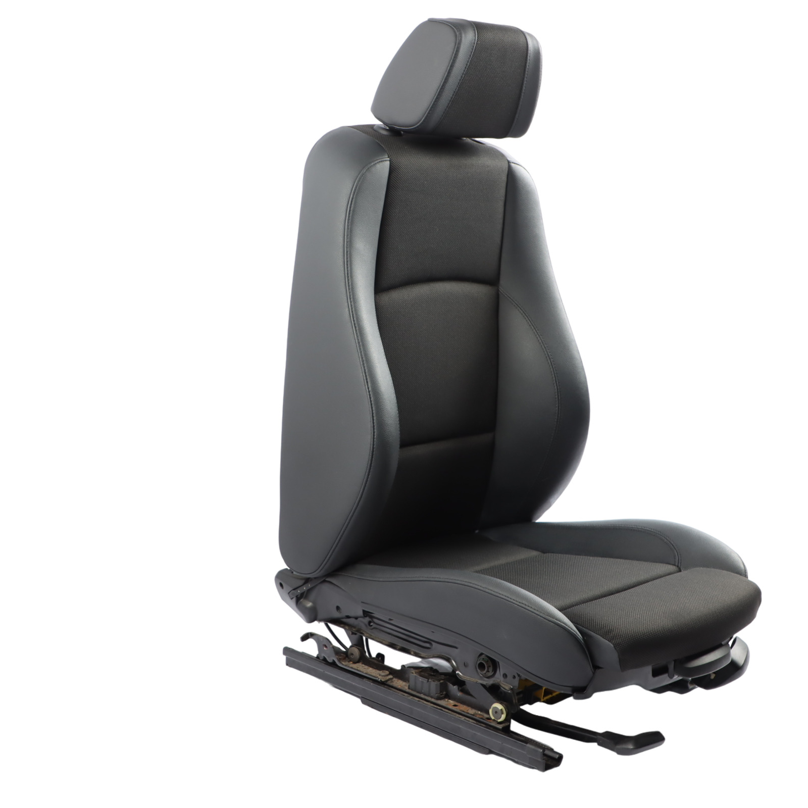 Front Seat BMW E81 E82 M Sport Left N/S Side Black Cloth / Imitation Leather