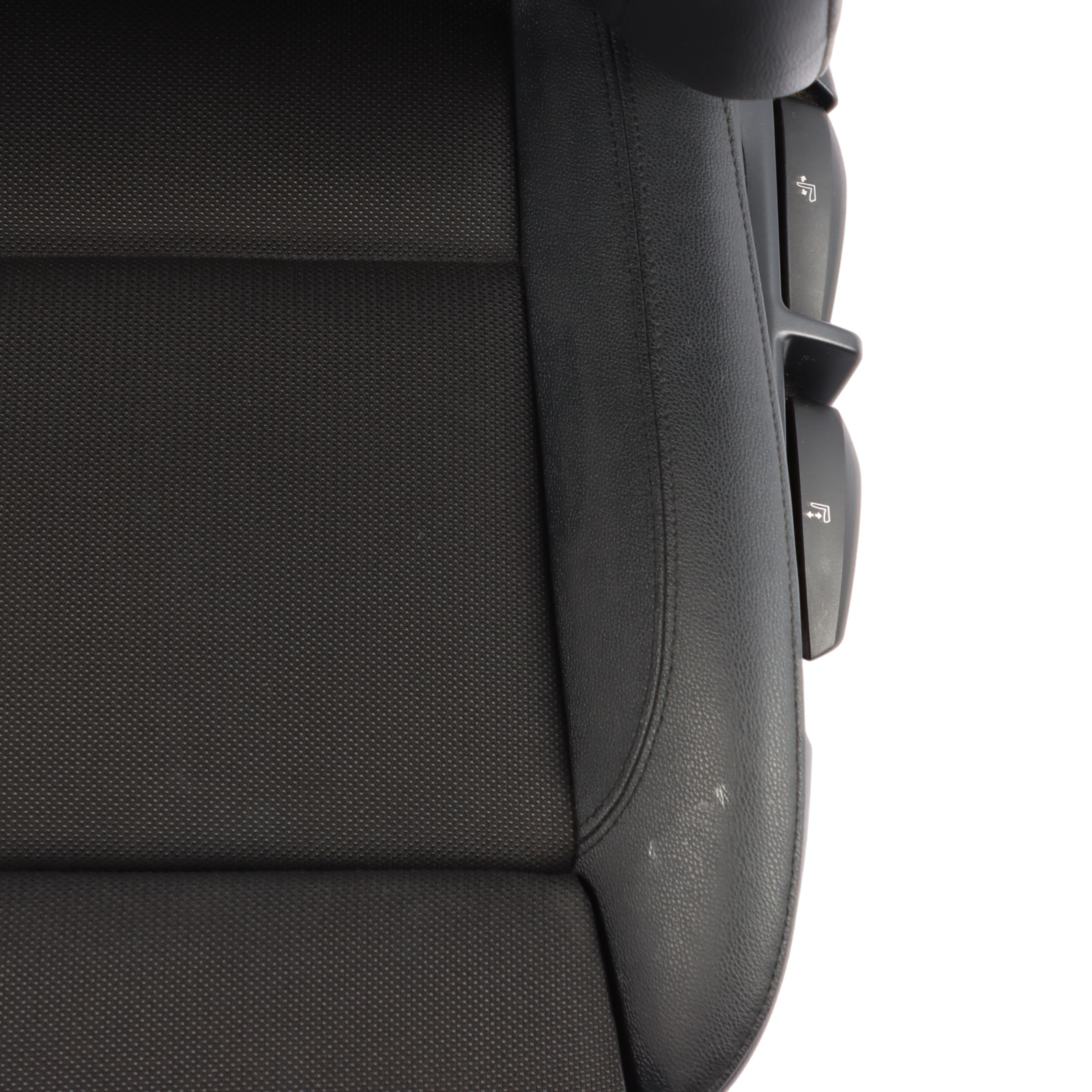 Front Seat BMW E81 E82 M Sport Left N/S Side Black Cloth / Imitation Leather