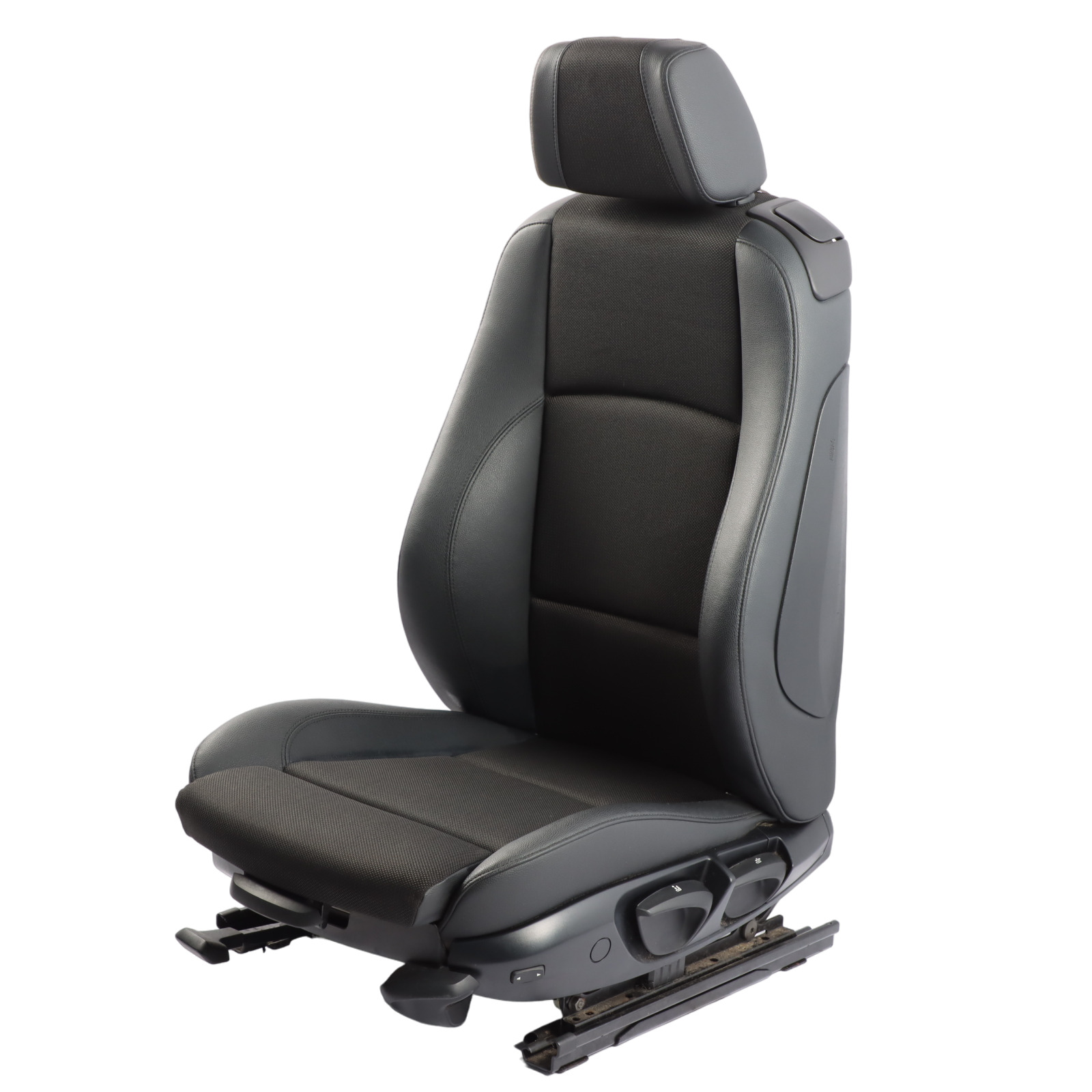 Front Seat BMW E81 E82 M Sport Left N/S Side Black Cloth / Imitation Leather