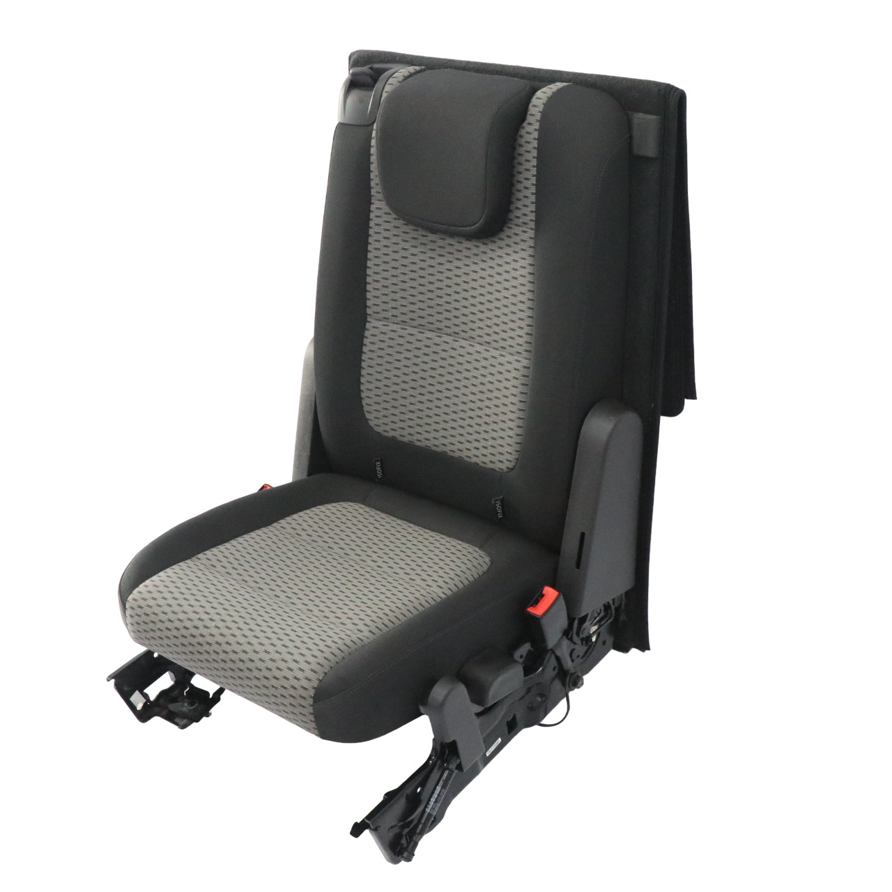 VW Volkswagen Sharan 7N Rear Seat Right O/S Interior Cloth Fabric Black Grey