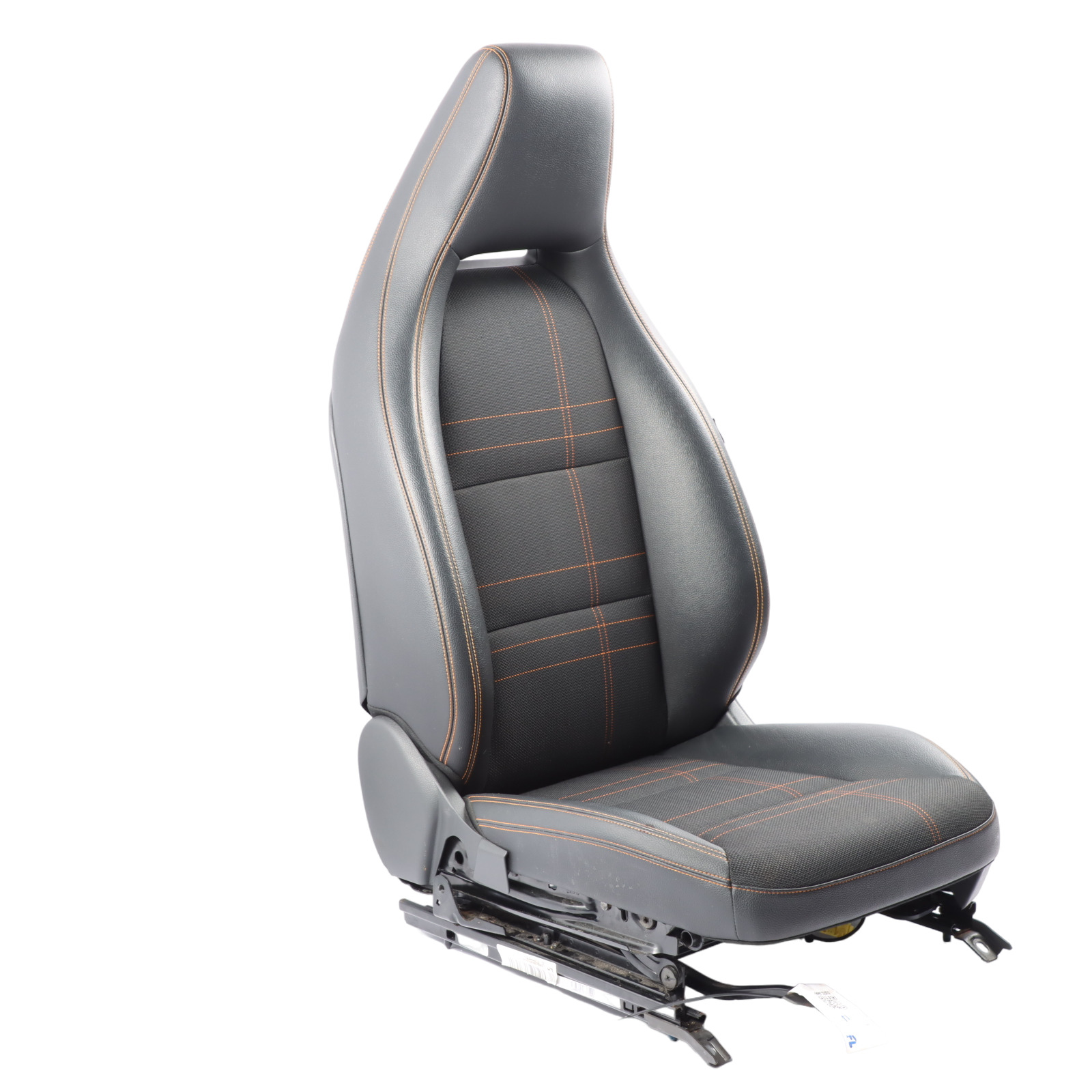 Mercedes W176 Front Seat Sport Left N/S Leather / Cloth Fabric Black Artico