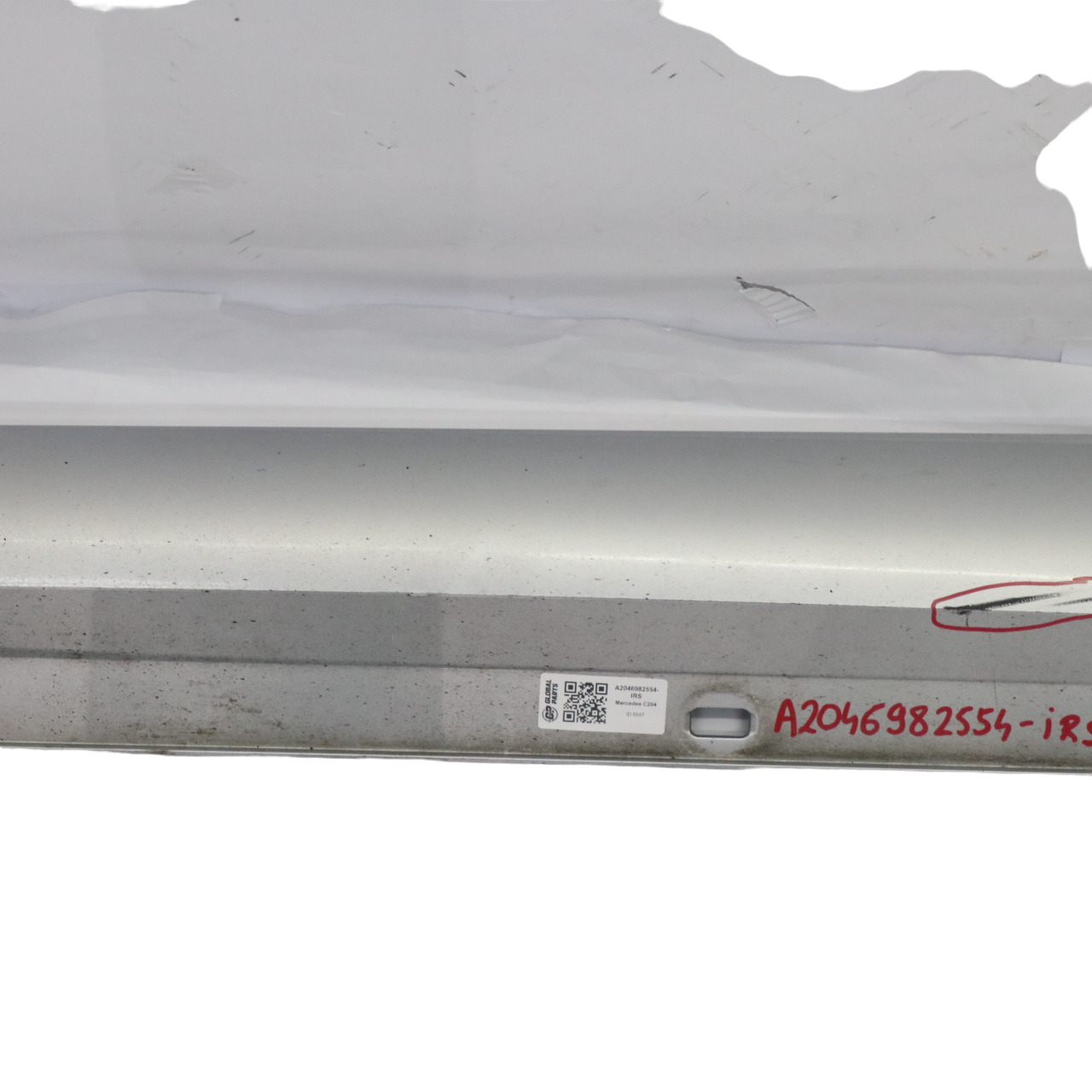 Mercedes C204 AMG Side Skirt Styling Door Sill Cover Left N/S Iridium Silver 775