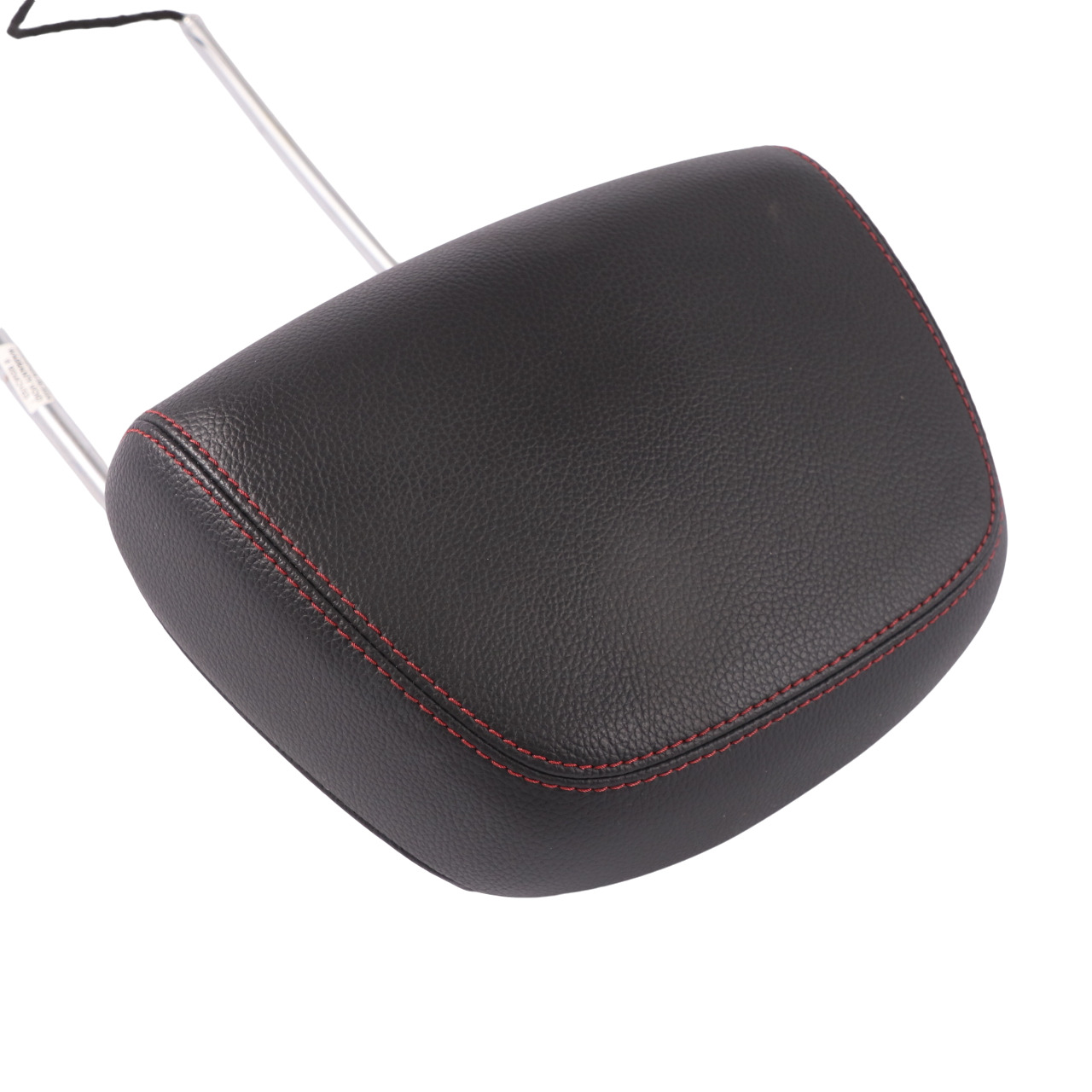 Mercedes W204 Headrest Front Left Right Black Imitation Leather Red Stitching