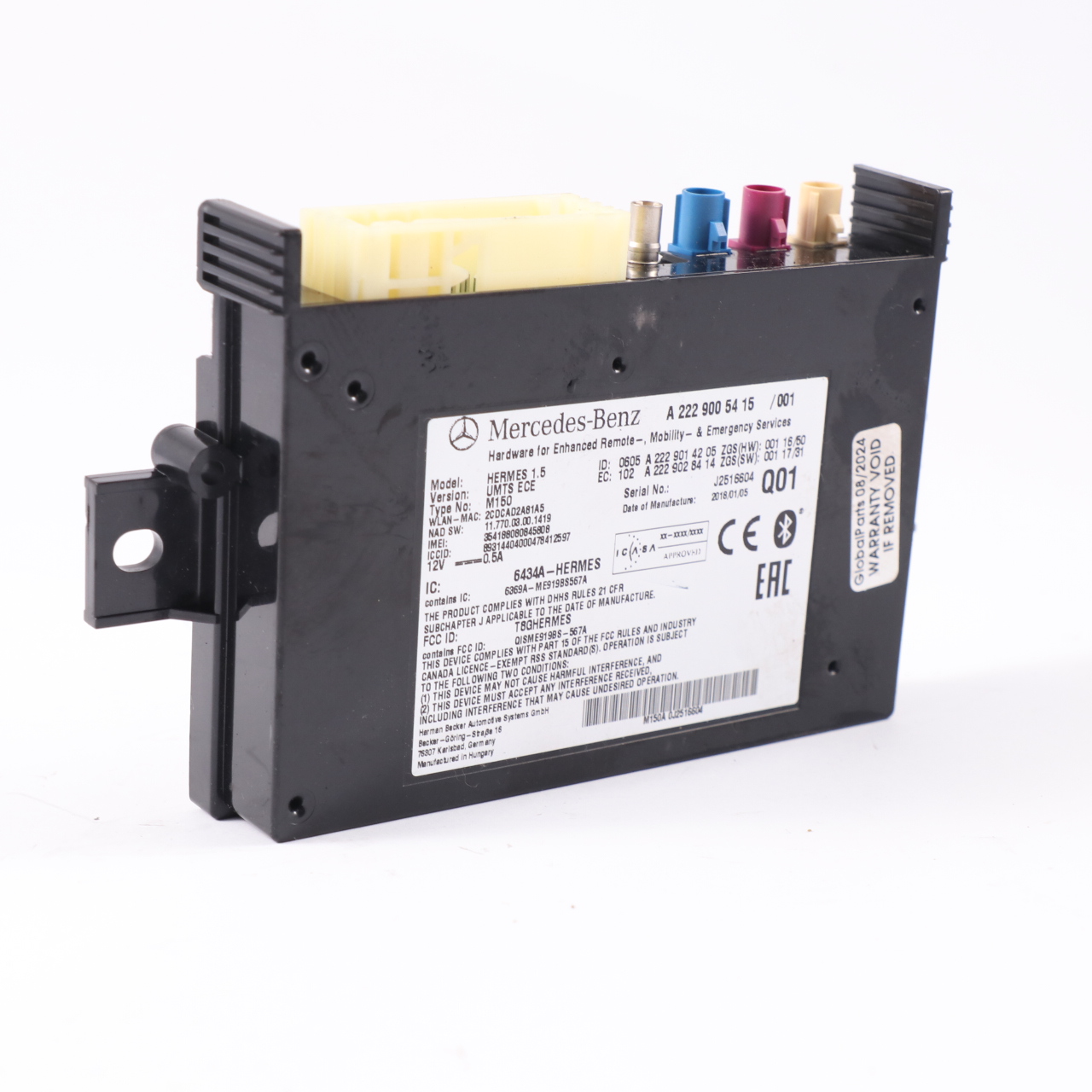 Mercedes W205 W213 W222 Comunication Module Telematic Bluetooth A2229005415