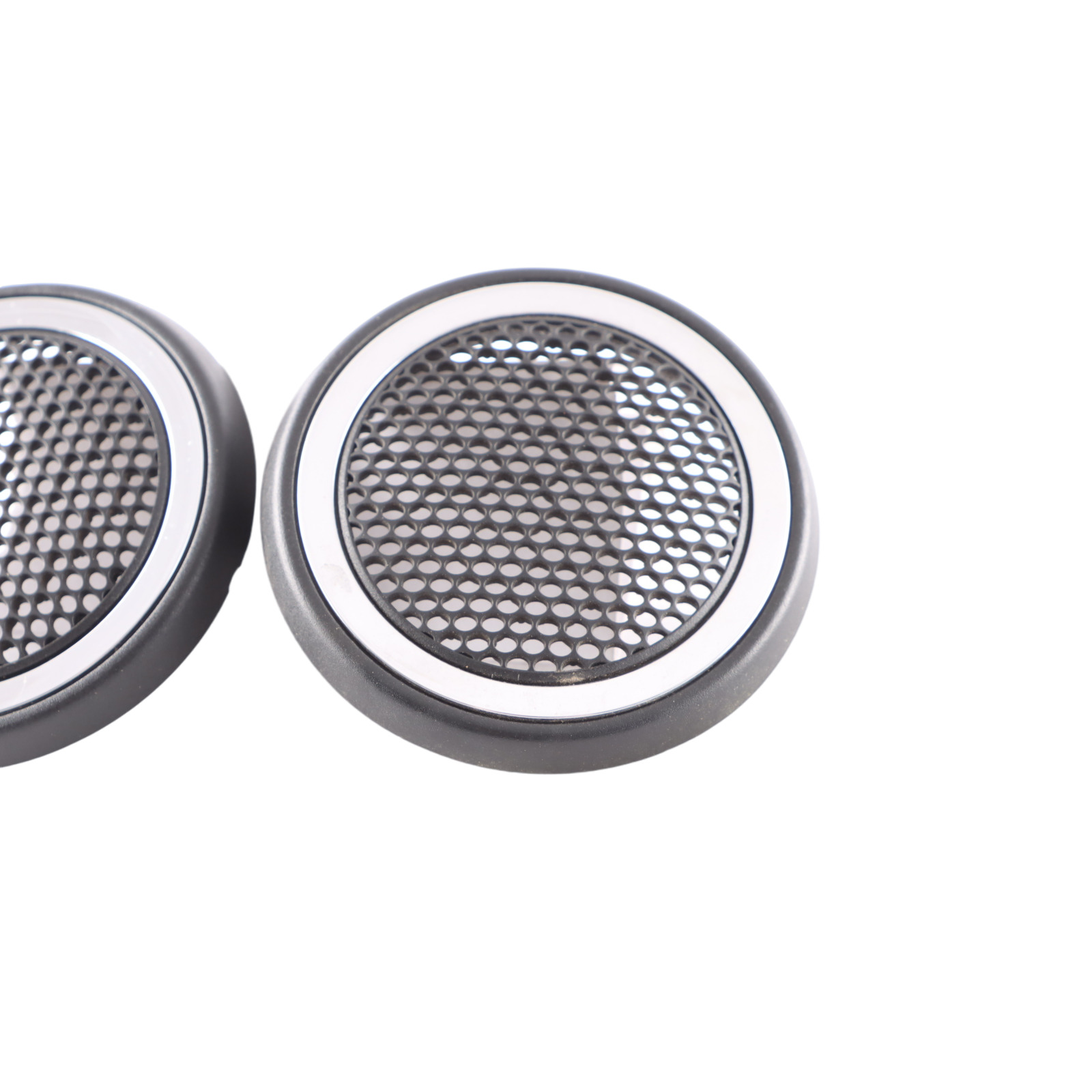 Mini R57 Front Door N/O/S Set Lower Woofer Speaker Cover Chrome Ambient Light 