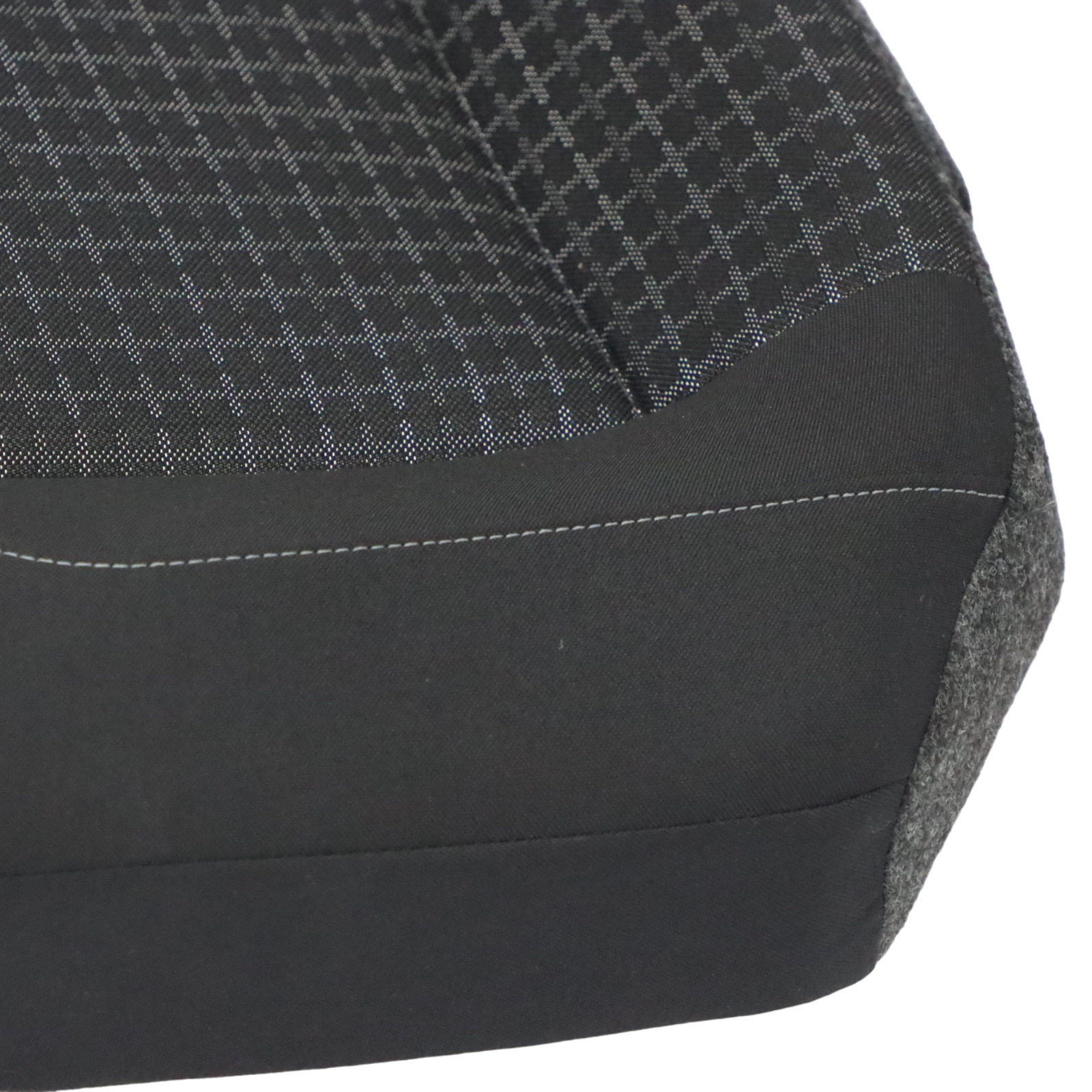 Volkswagen Polo Mk5 6R Seat Cover Rear Left N/S Bench Fabric Titan Black Grey