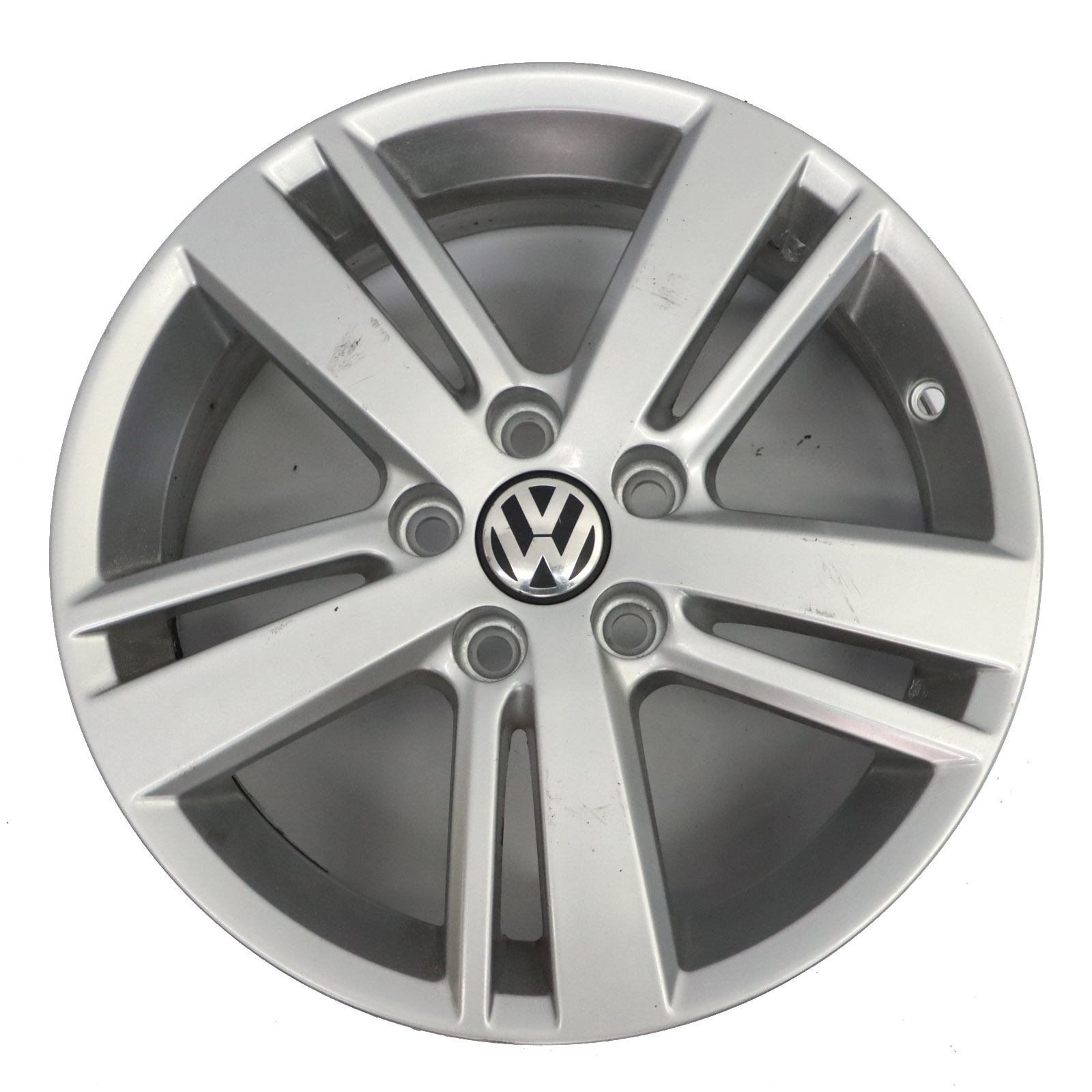 VW Volkswagen Polo 6 Silver Alloy Wheel Rim 15" ET:40 6J 6R060025AC