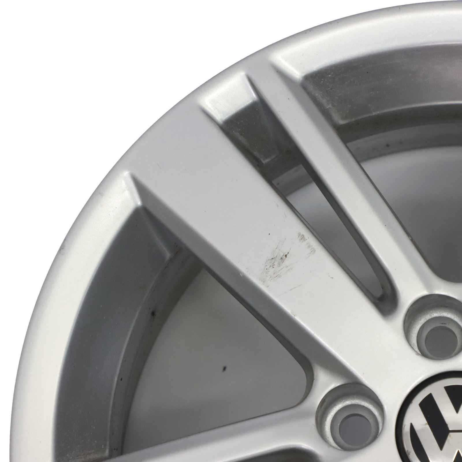 VW Volkswagen Polo 6 Silver Alloy Wheel Rim 15" ET:40 6J 6R060025AC