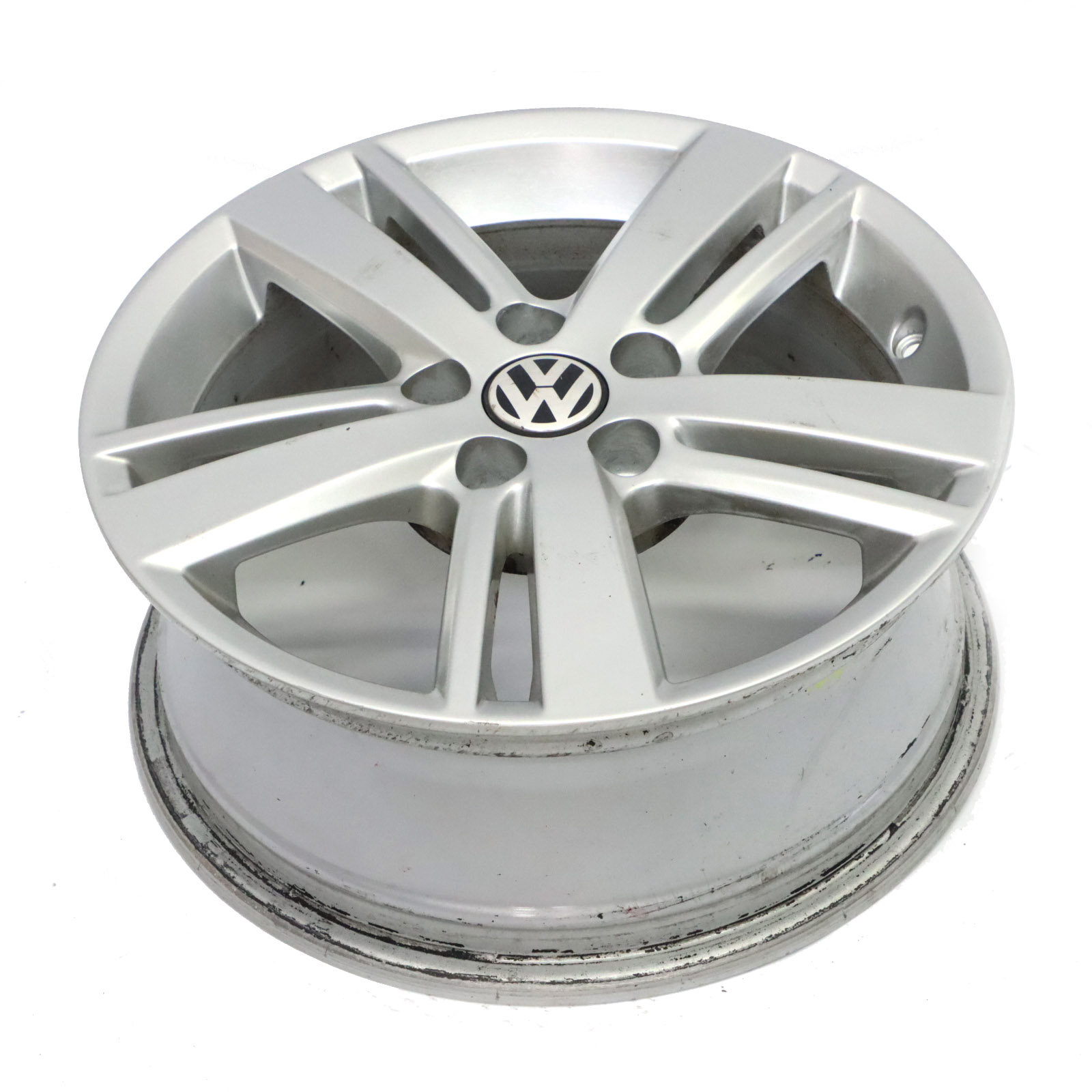 VW Volkswagen Polo 6 Silver Alloy Wheel Rim 15" ET:40 6J 6R060025AC