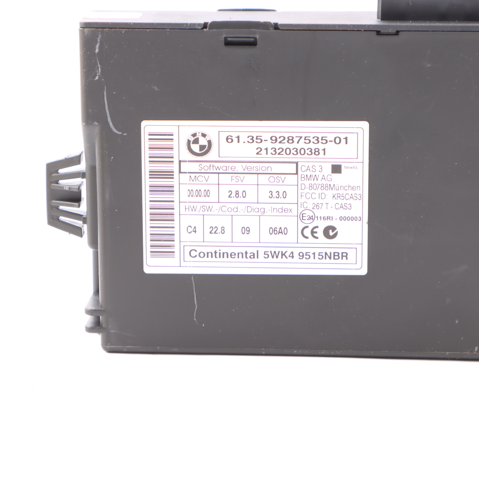 BMW E81 E82 E88 N43 118i 143HP ECU Unit Kit DME CAS3 7640015 Lock + Key Manual