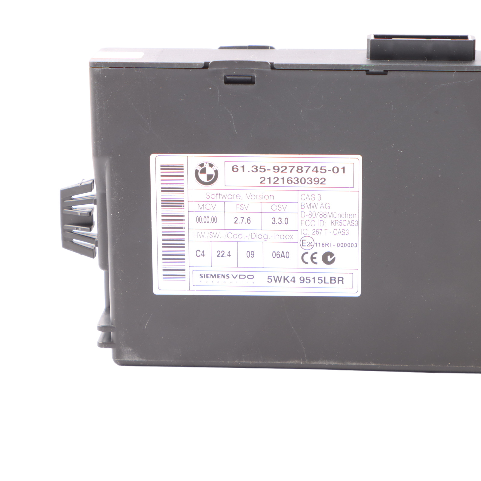 BMW X1 E84 20dX N47 177HP ECU Kit DDE 8512498 CAS3 + Key Automatic