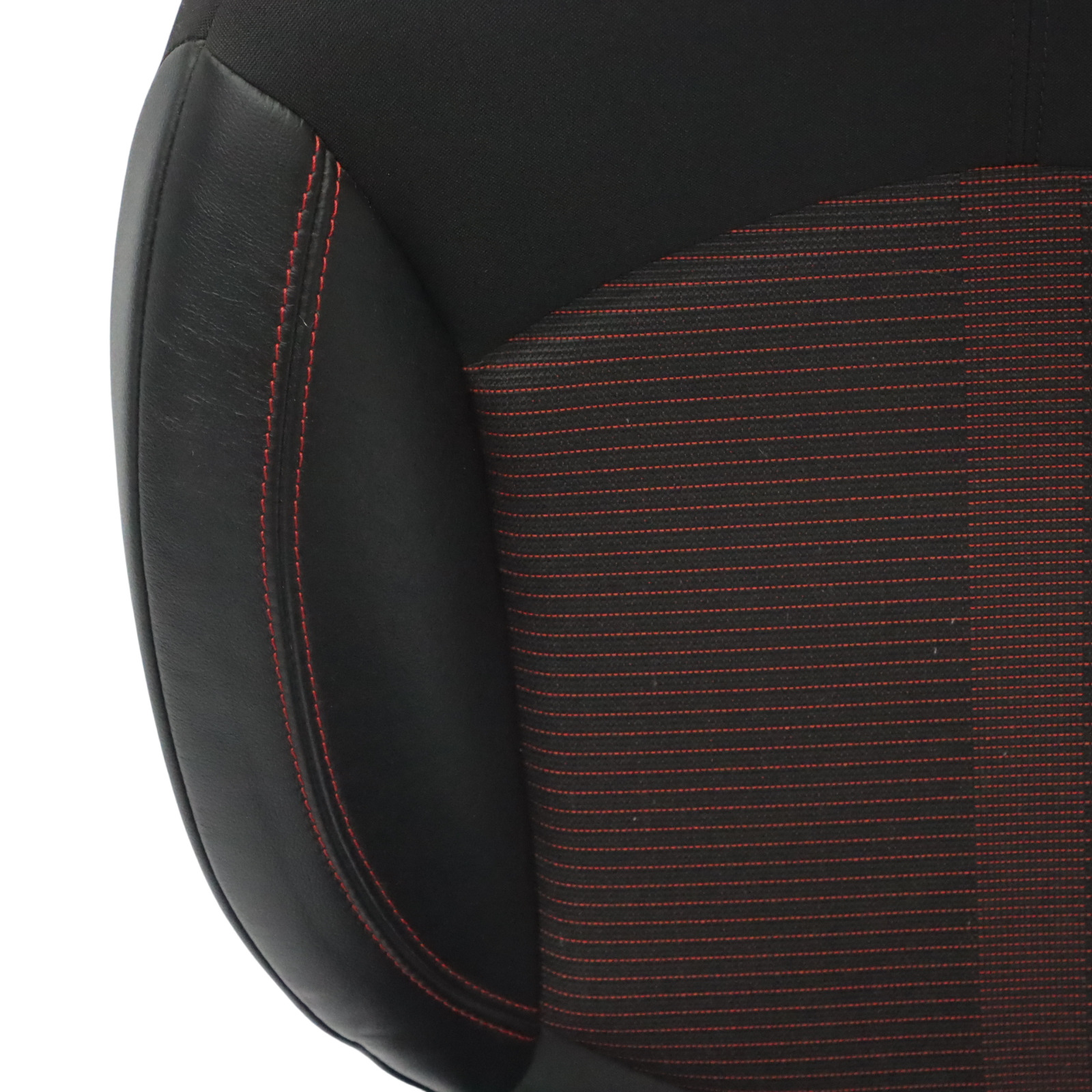 Mini R60 Countryman Seat Rear Left N/S Cloth Leather Parallel Lines Red