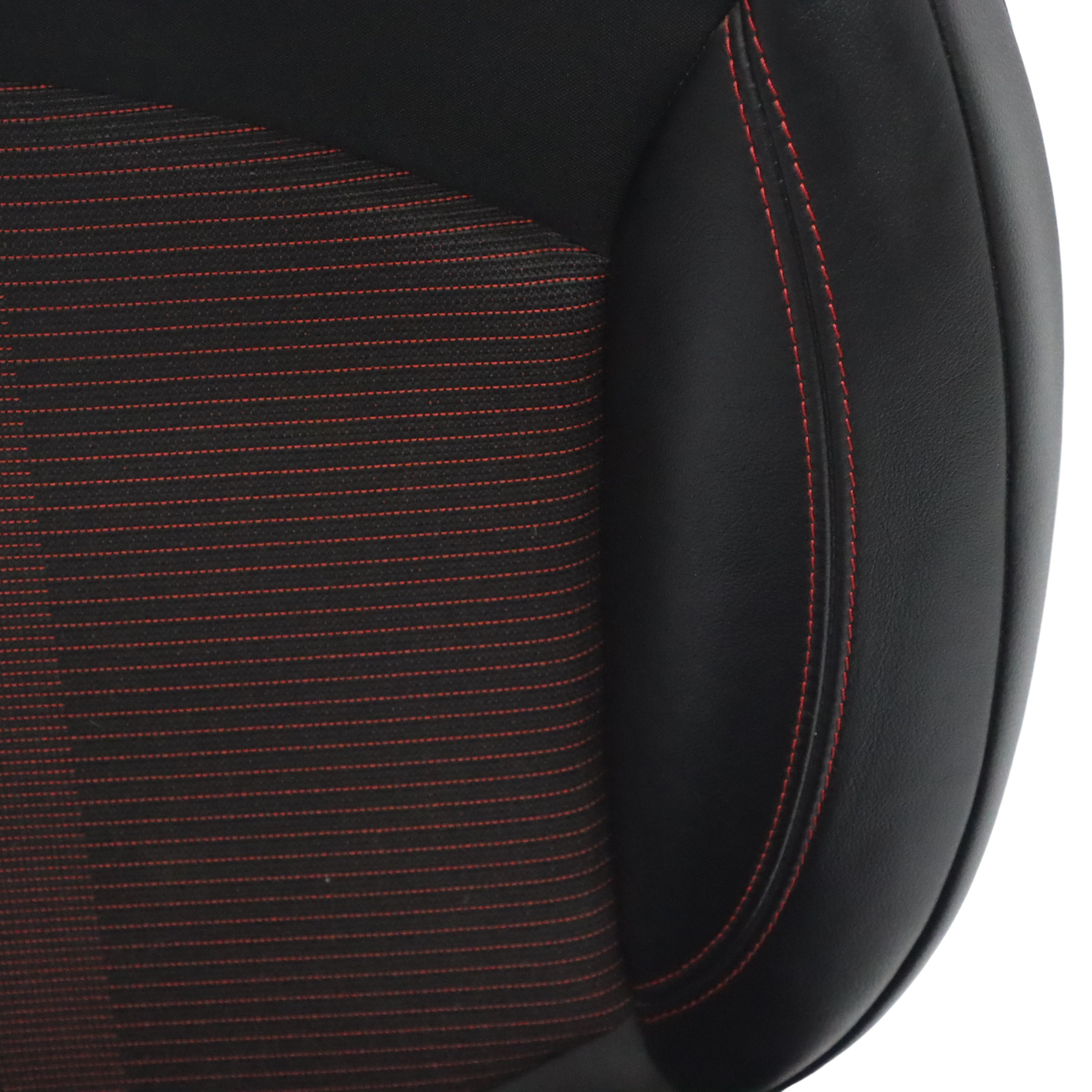 Mini R60 Countryman Seat Rear Left N/S Cloth Leather Parallel Lines Red