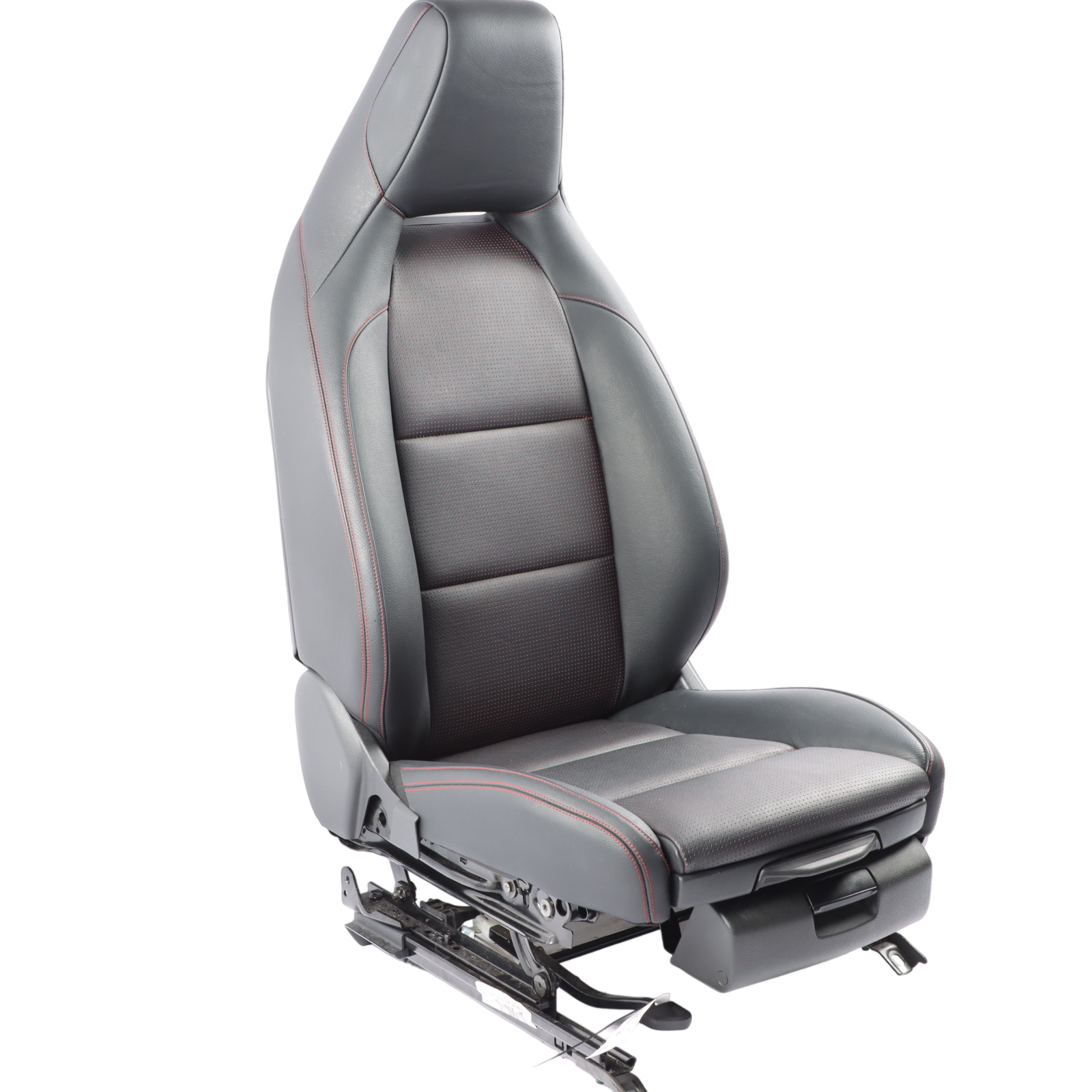 Mercedes X156 Front Left N/S Sport Seat Black Leather Red Thread Interior