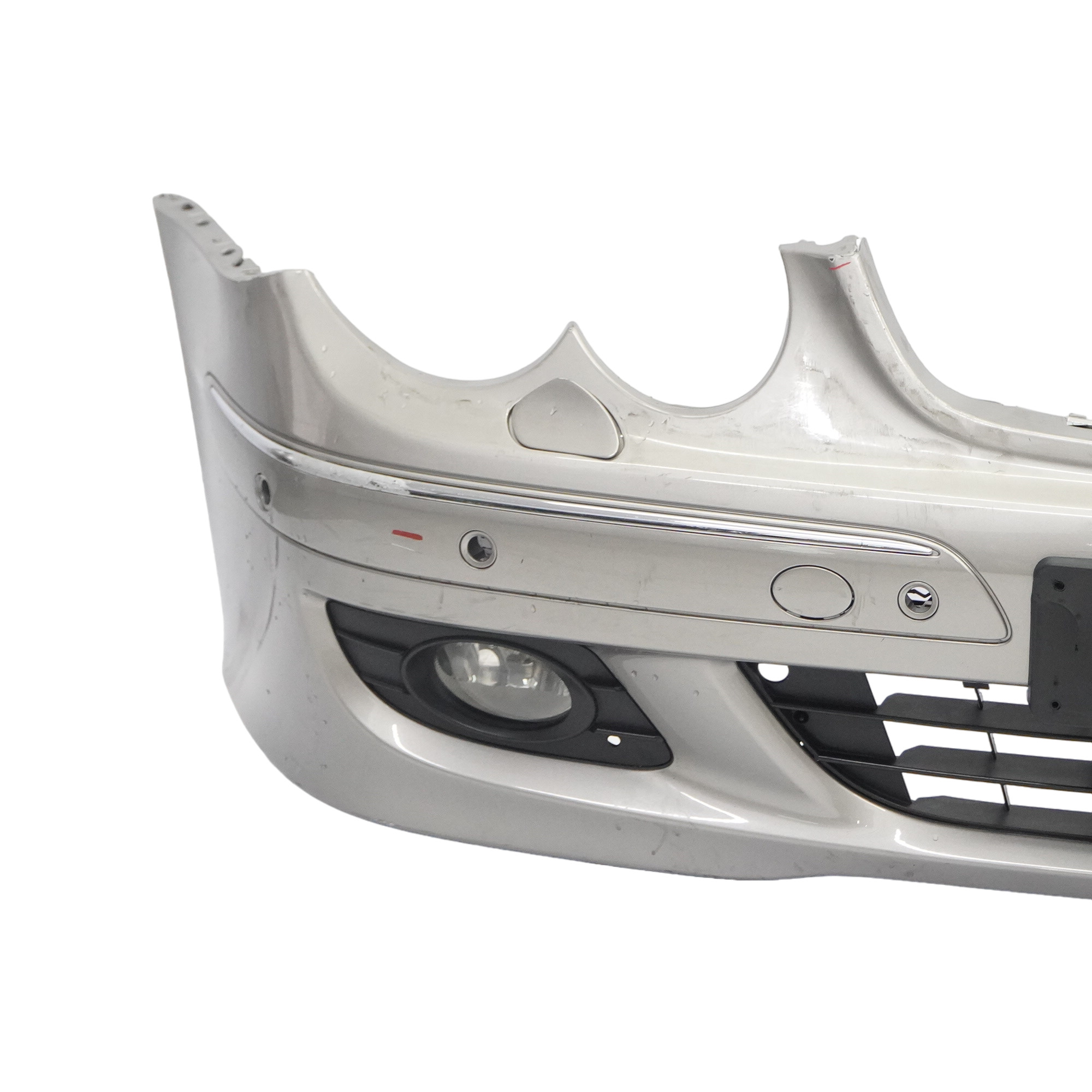 Mercedes W209 Front Bumper Trim Panel Cover Cubanite Silver Metallic - 723