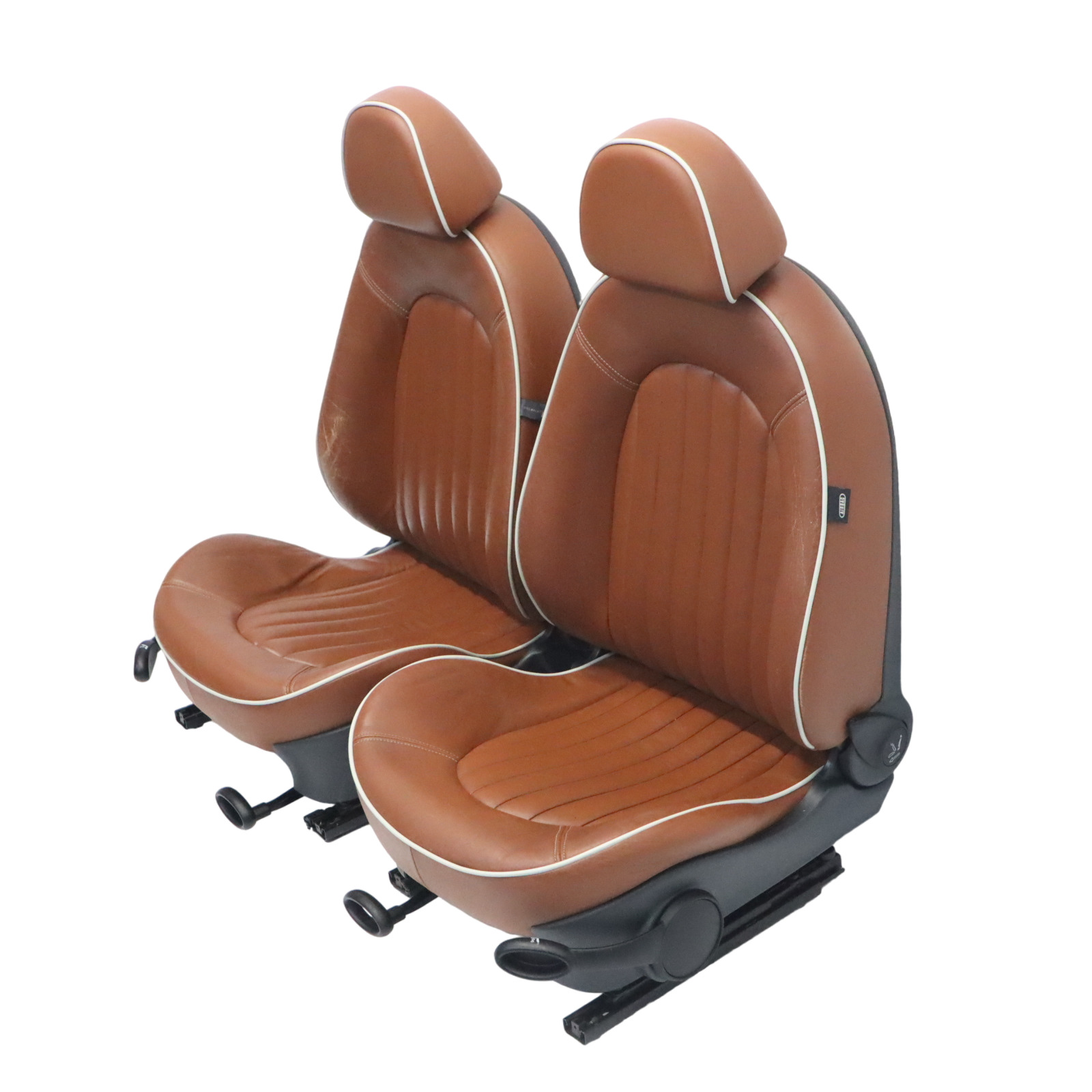 Mini R52 Heated Sport Malt Brown Leather English Seats Front Rear Seat Sidewalk