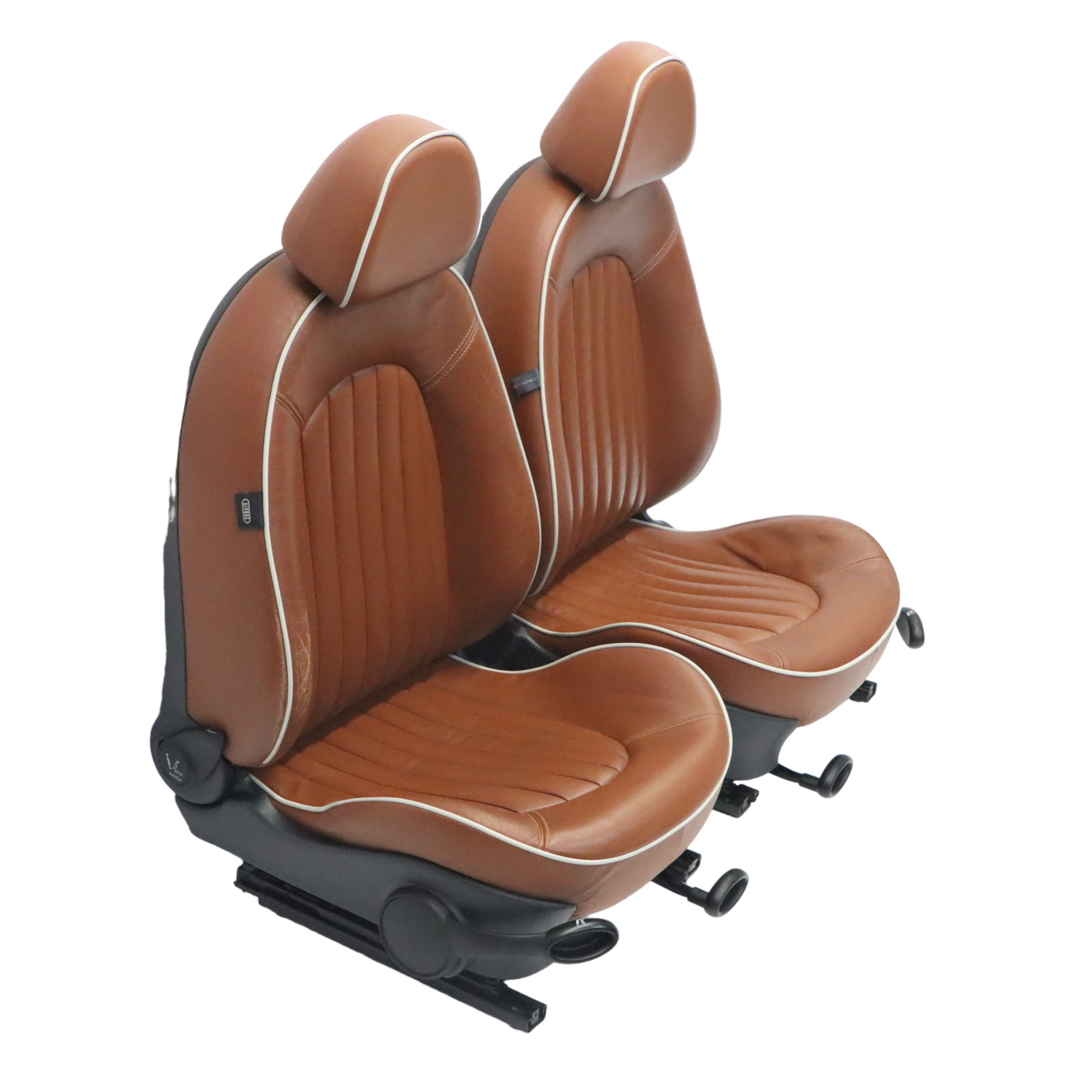 Mini R52 Heated Sport Malt Brown Leather English Seats Front Rear Seat Sidewalk