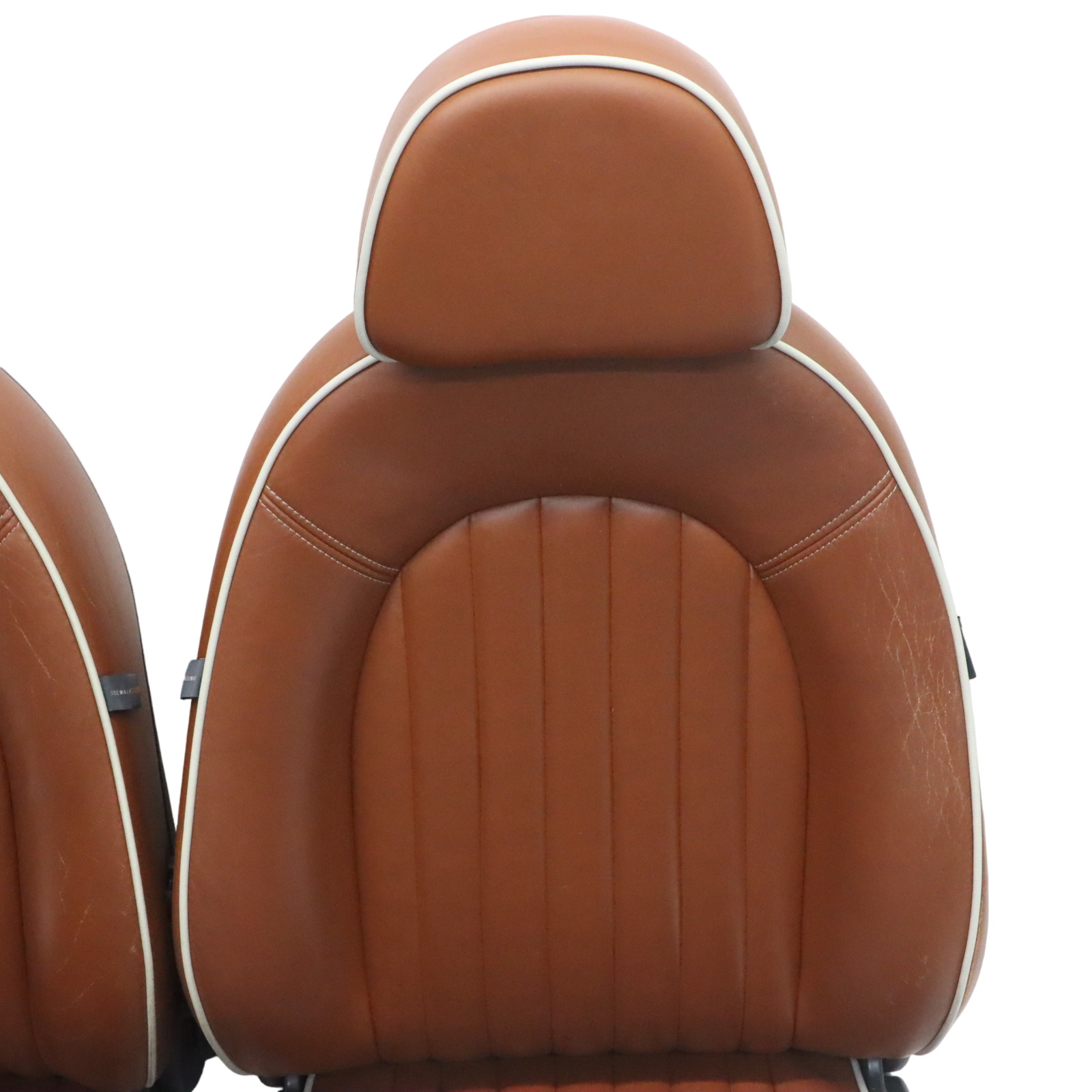 Mini R52 Heated Sport Malt Brown Leather English Seats Front Rear Seat Sidewalk