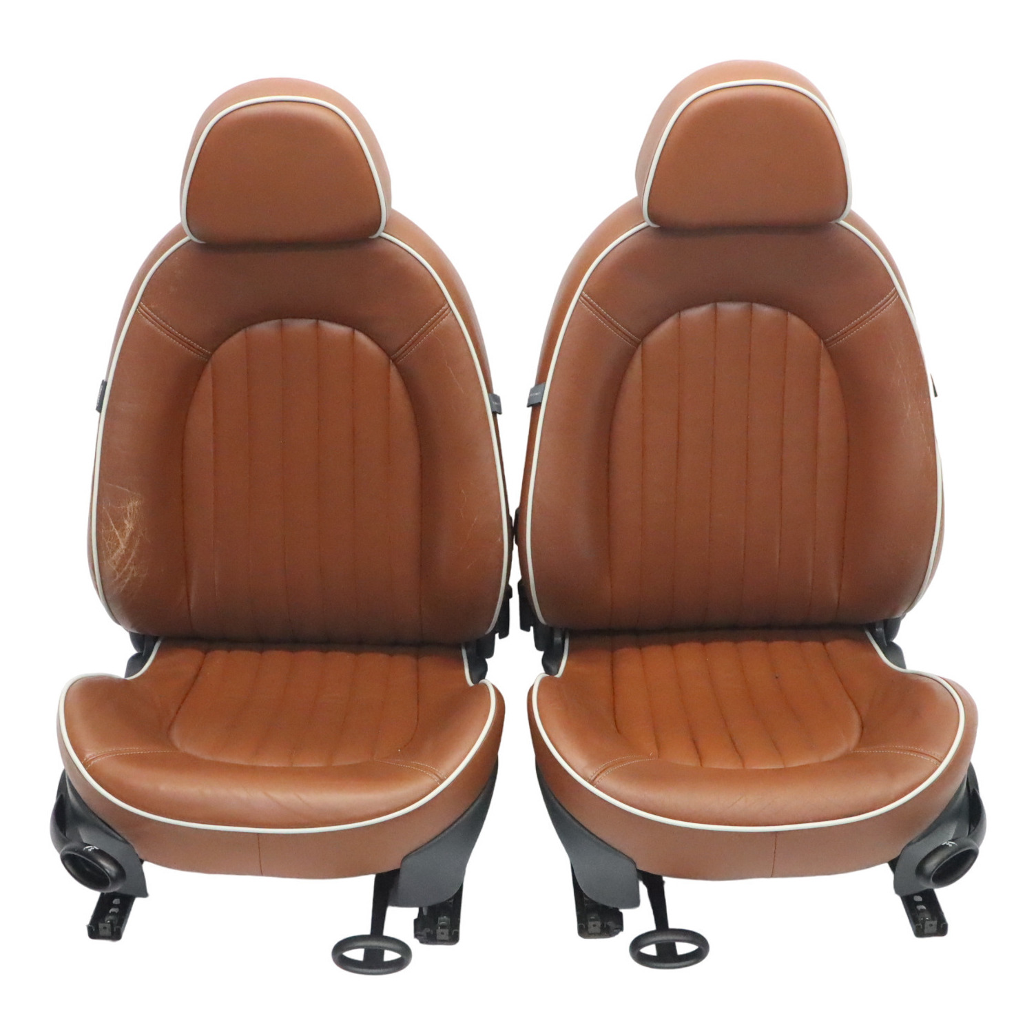 Mini R52 Heated Sport Malt Brown Leather English Seats Front Rear Seat Sidewalk