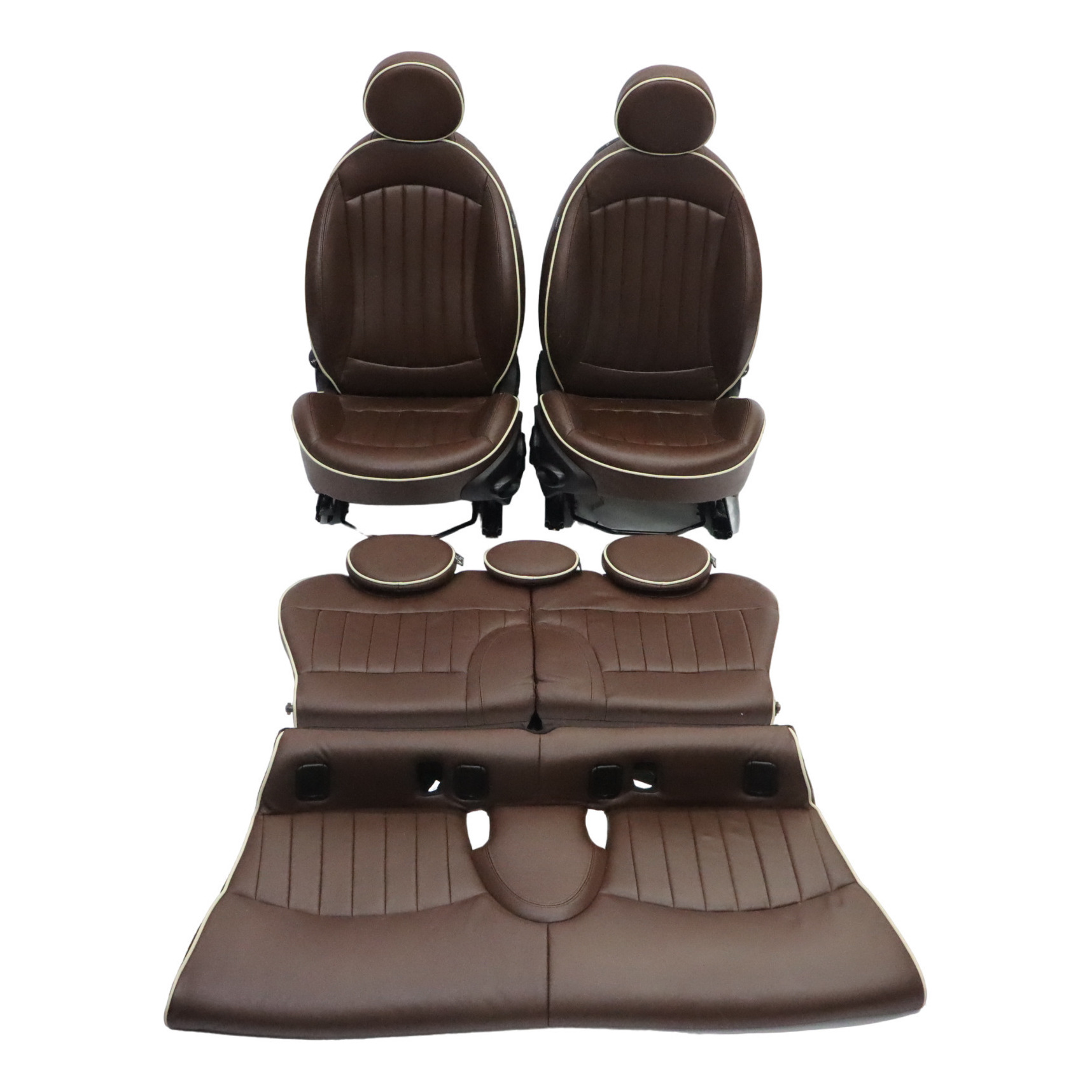 Leather Seats Mini R55 Clubman Sport Front Rear Hot Chocolate Lounge Interior