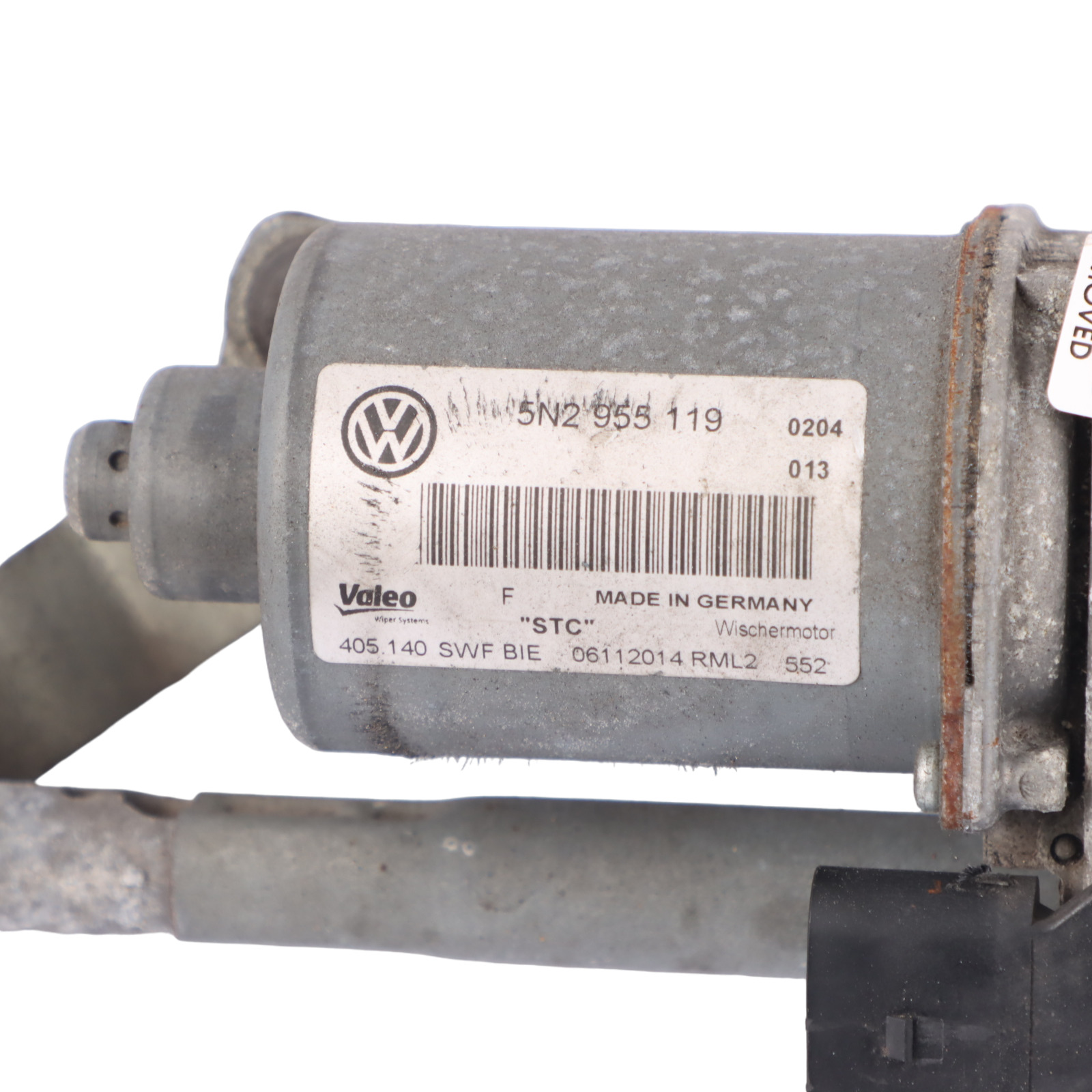 Volkswagen Tiguan 5N Wiper Linkage System Front Windshield Motor 5N2955023C