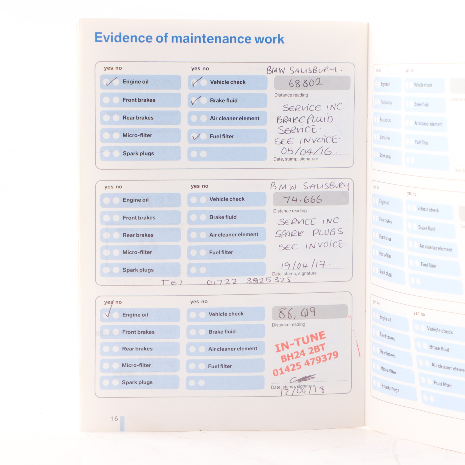 BMW E87 E90 E91 Service Booklet Inspection Service Book 0159025