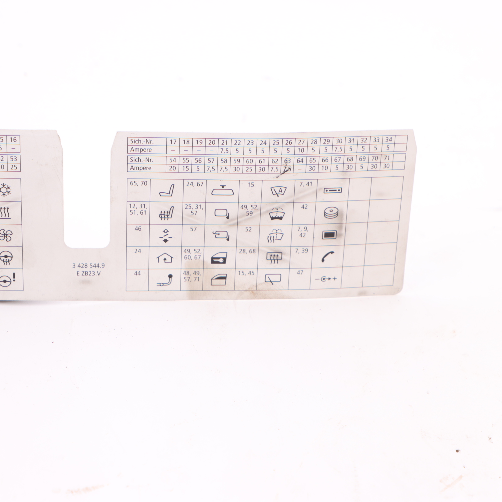 BMW X3 E83 LCI Fuse Box Grouping Map Diagram Location 3428544