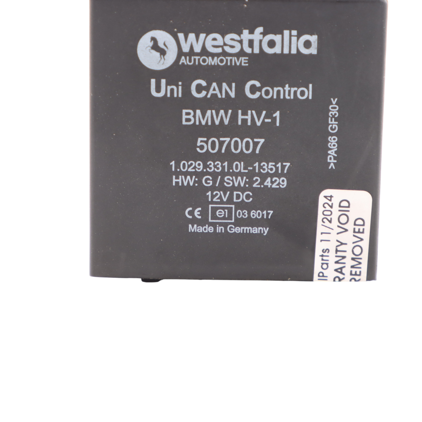 WESTFALIA Tow Bar Uni Can Control Module BMW HV-1 12V 507007