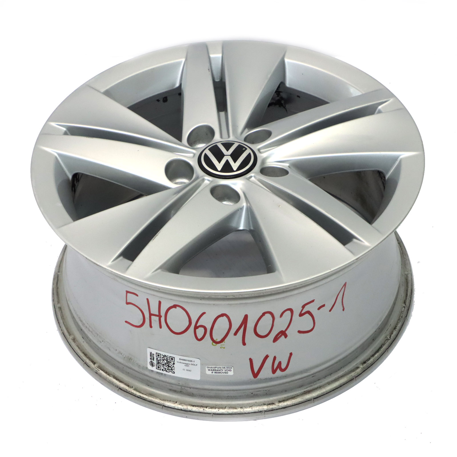 VW Volkswagen Golf Mk8 Silver Wheel Alloy Rim 16" ET:48 7J 5H0601025