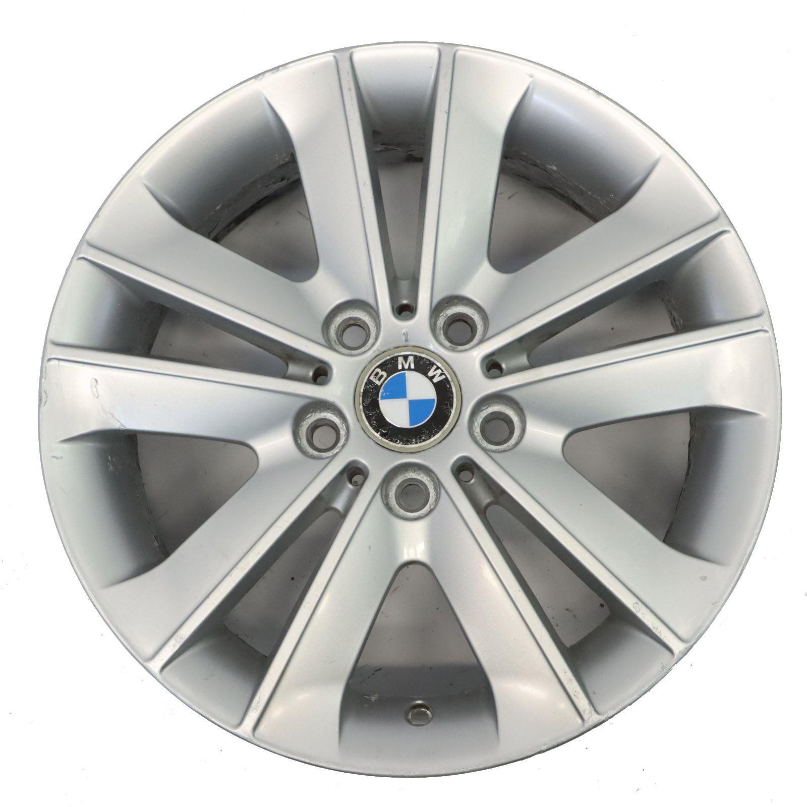 BMW E81 E87 Silver Wheel Alloy Rim 17" V-Spoke 141 ET:47 7J 6762888 6775621