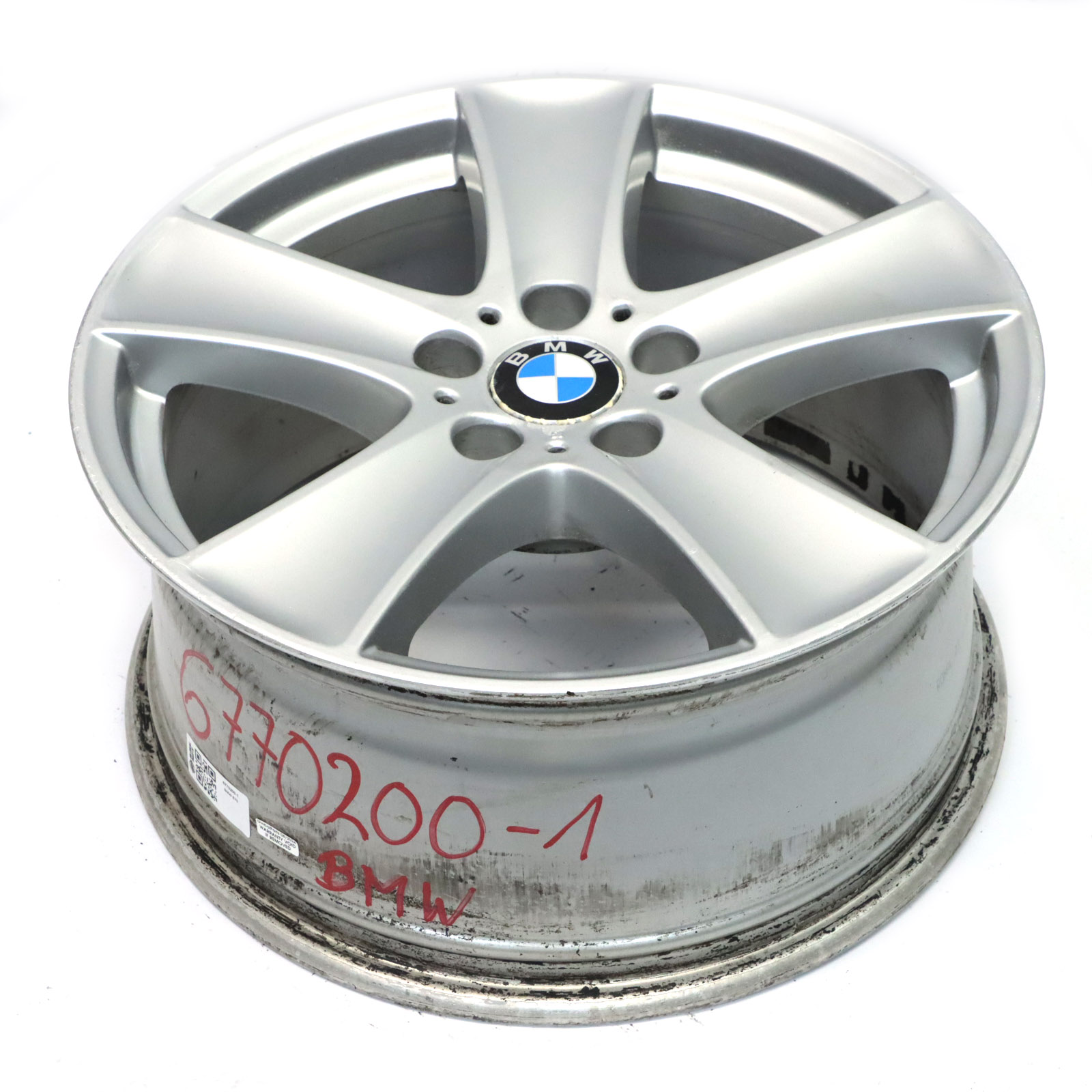 BMW X5 E70 Silver Wheel Alloy Rim 18" ET:46 8.5J Star Spoke 209 6770200