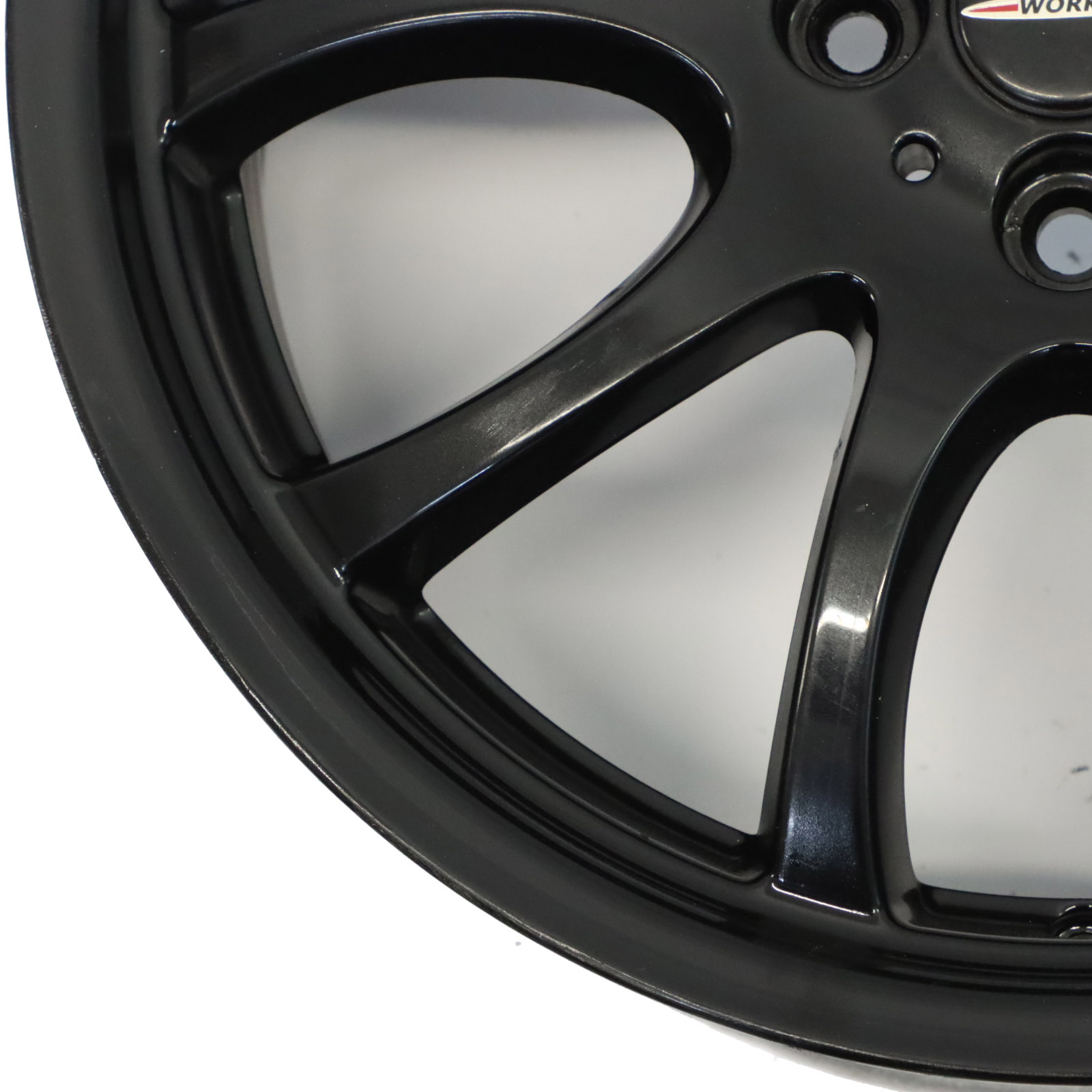 Mini R50 R56 John Cooper Works JCW Black Wheel Alloy Rim 18" Double Spoke