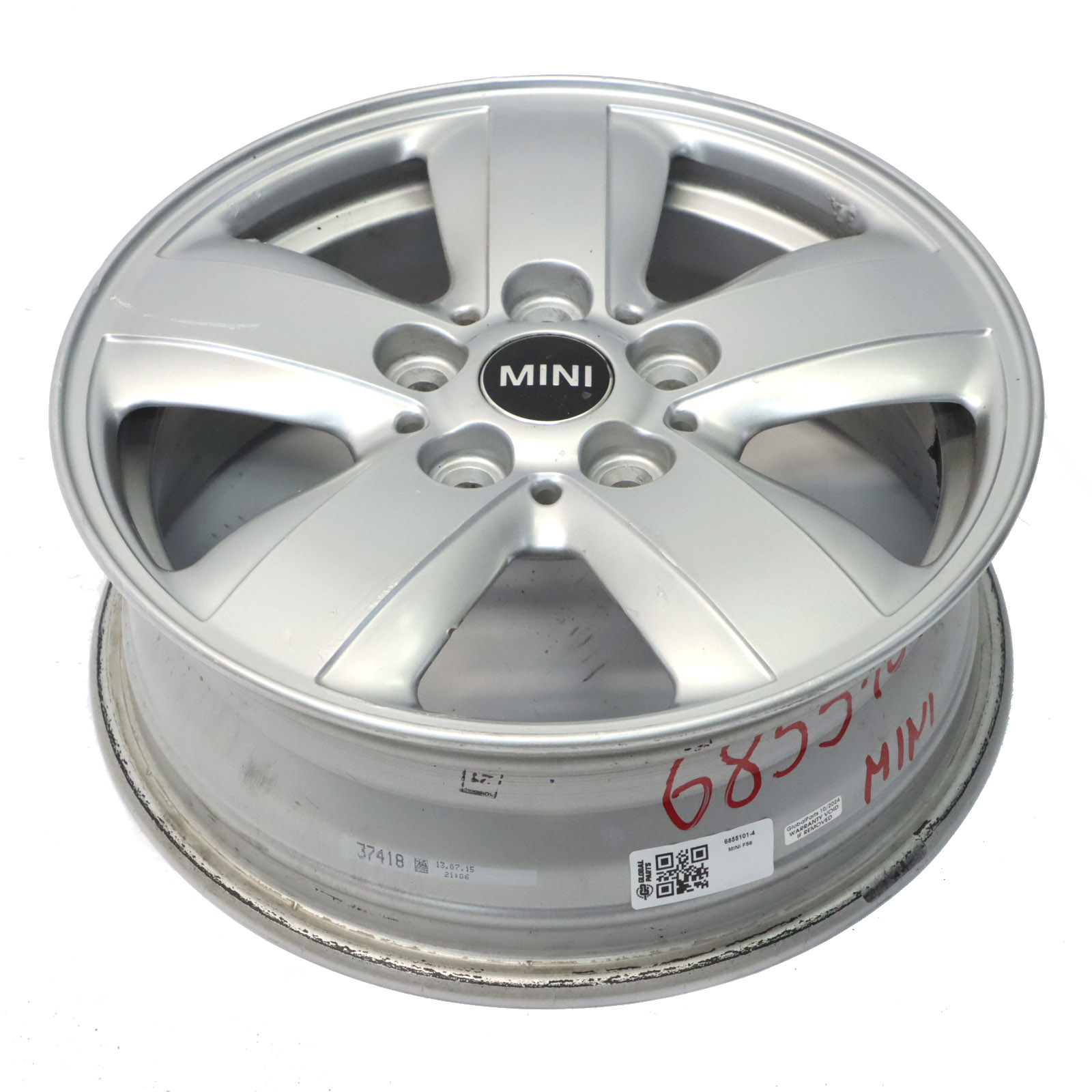 Mini Cooper One F55 F56 F57 Wheel Alloy Rim 15" 5,5J ET:46 Heli Spoke 492