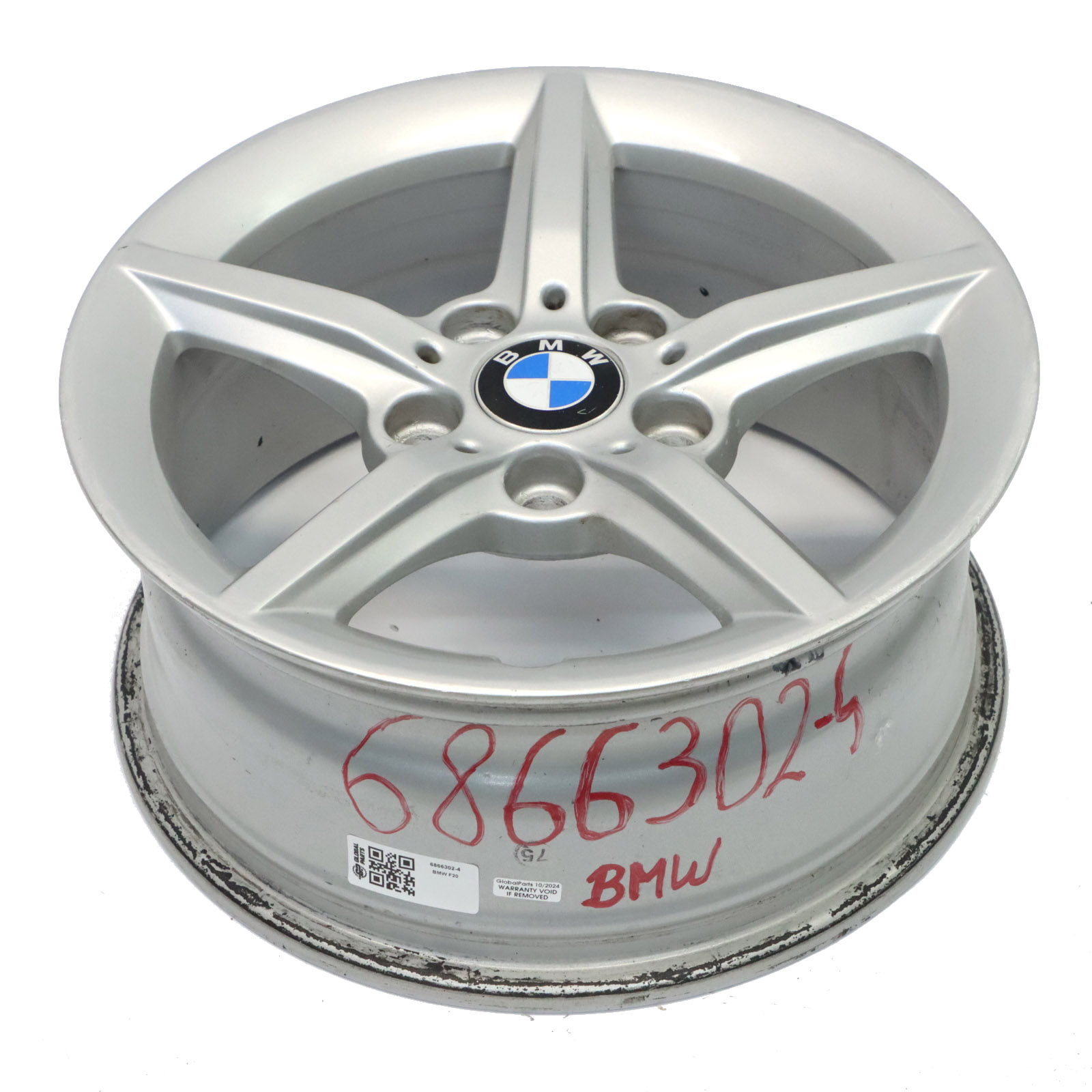 BMW F20 F21 F22 F23 Silver Wheel Alloy Rim 16" ET:40 7J 6866302 Star Spoke 654