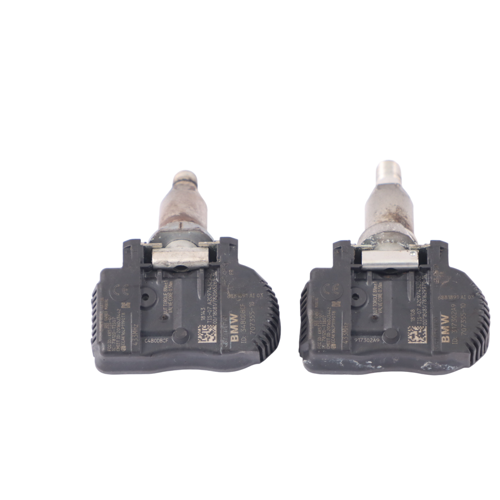 Genuine BMW Tyre Pressure Wheel Module TPMS Sensor RDC 433MHZ Set Of 2 6881891