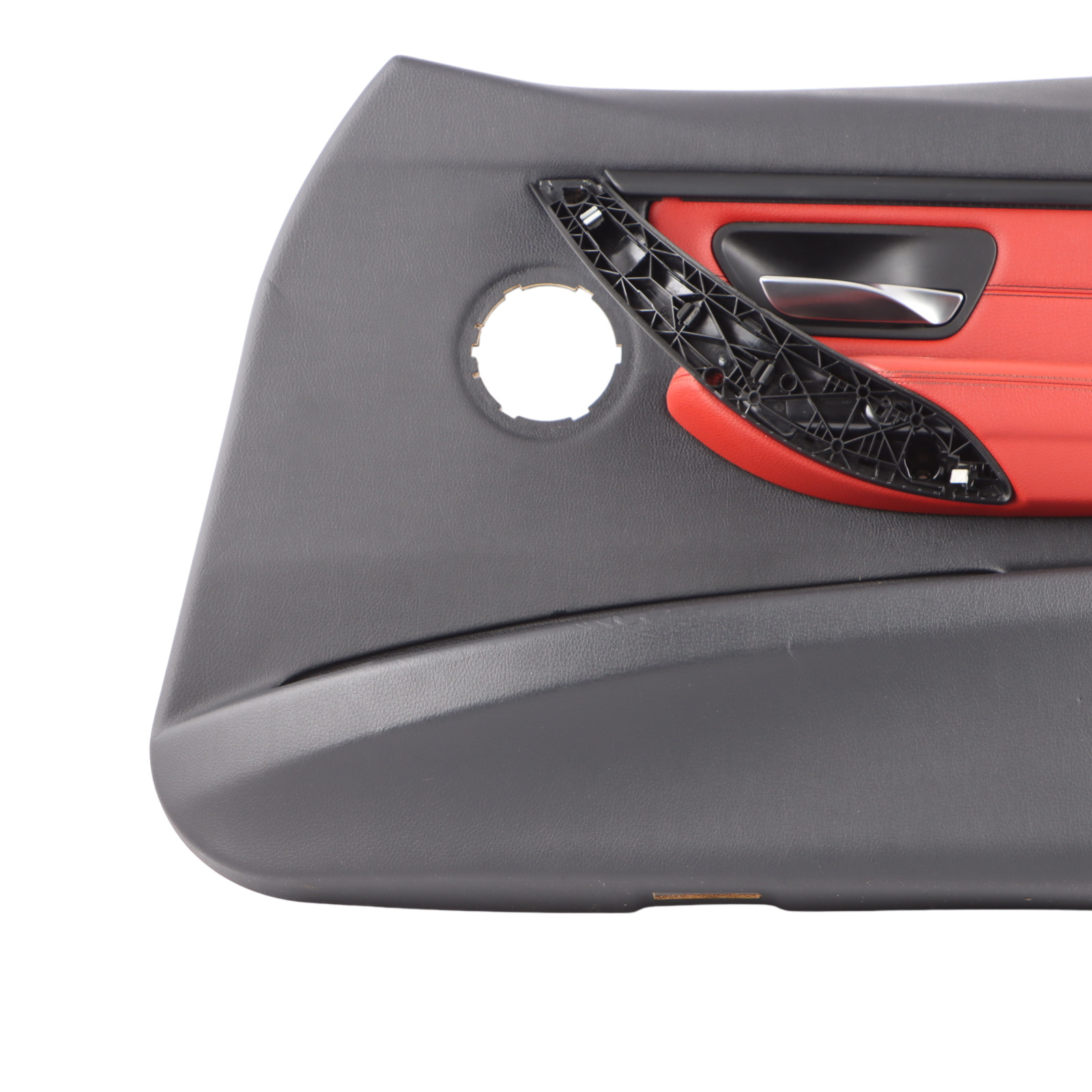 BMW 3 F30 F31 LCI Front Right O/S Door Card Lining Panel Leather Red Black