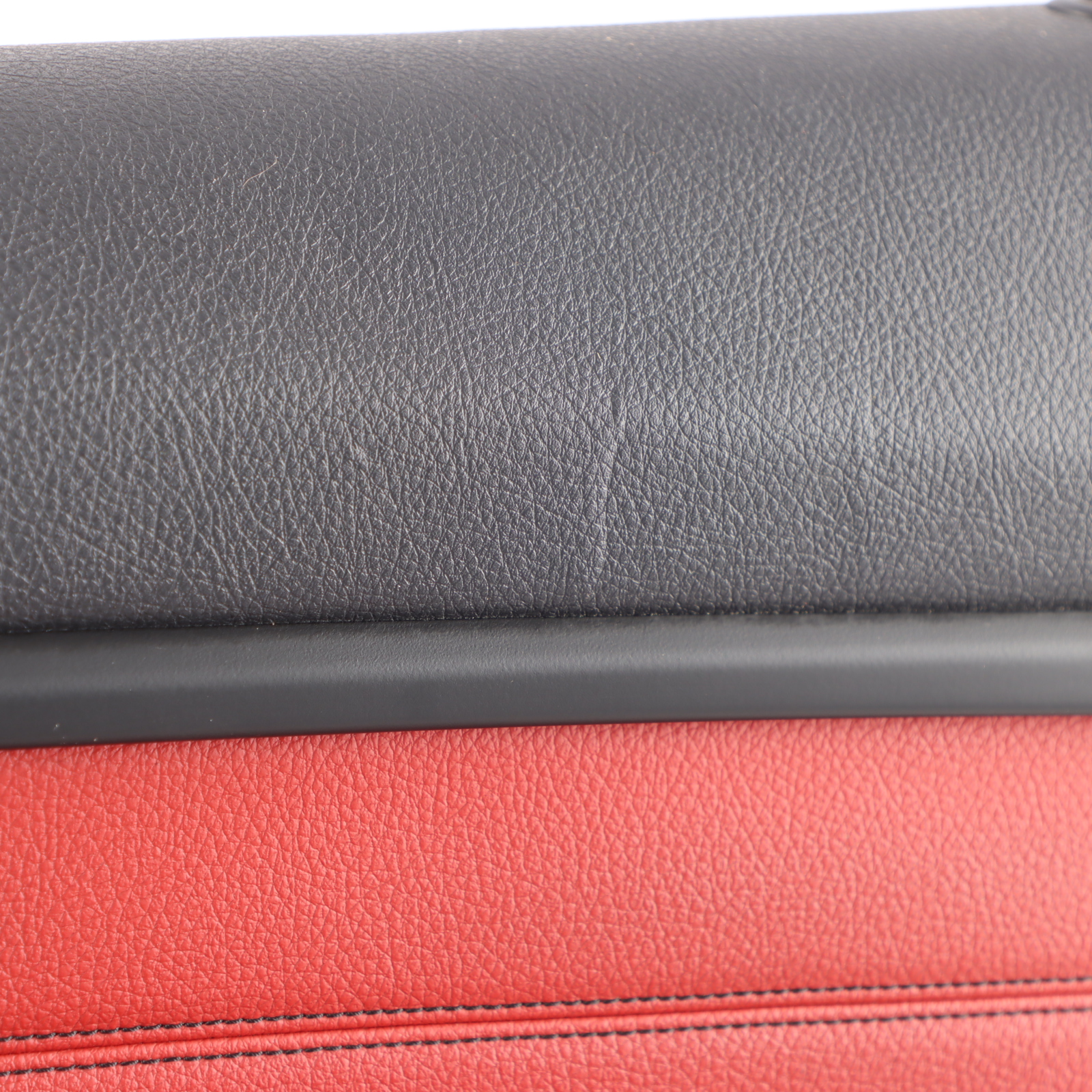 BMW 3 F30 F31 LCI Front Right O/S Door Card Lining Panel Leather Red Black