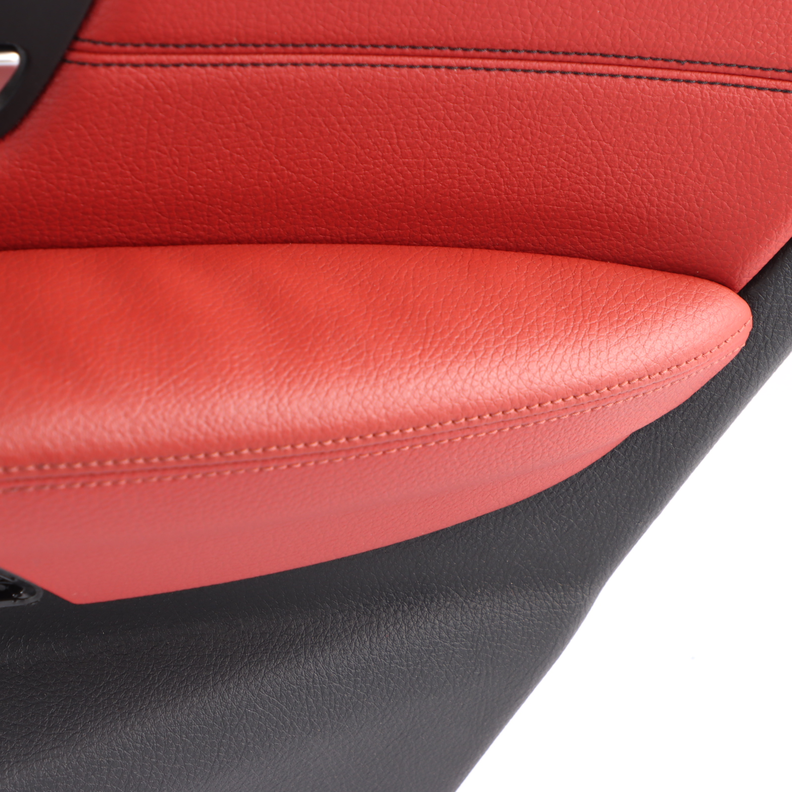 Door Card BMW F30 F31 Rear Right O/S Lining Panel Cover Leather Korall Rot Black